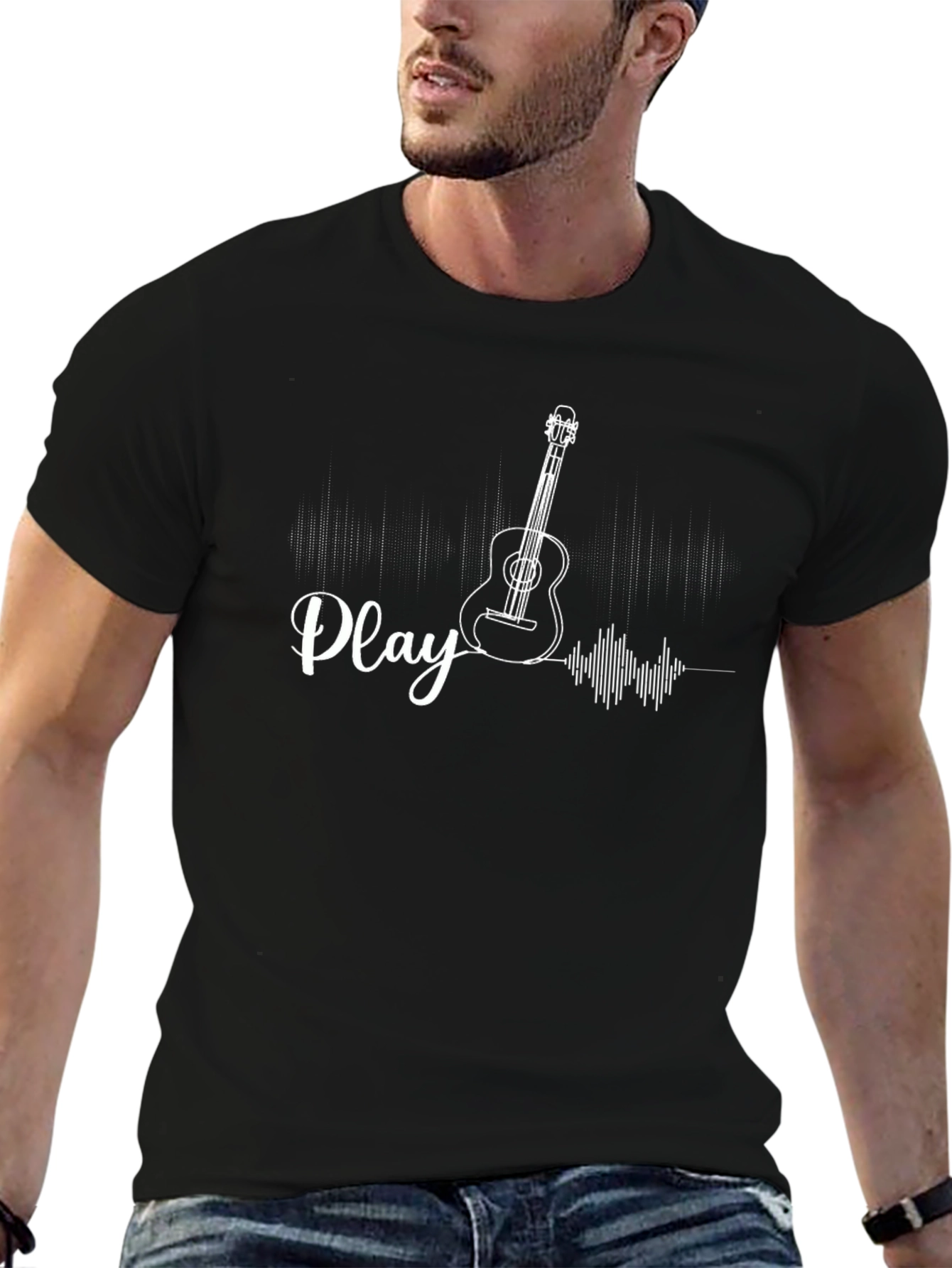 Play Guitar Graphic Tee - Stylish Musicians Shirt