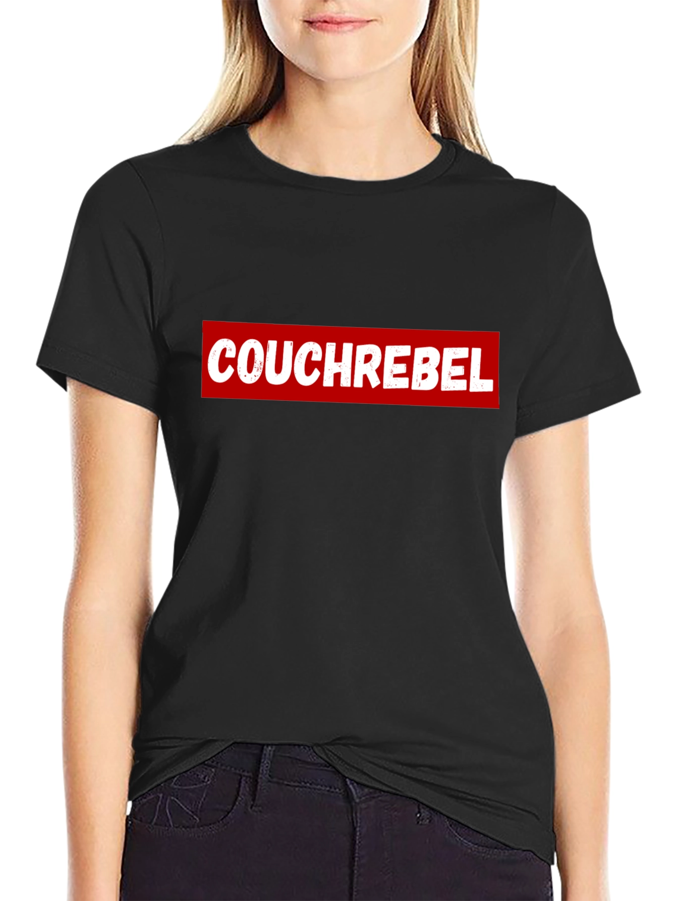 Couch Rebel Black Graphic T-Shirt