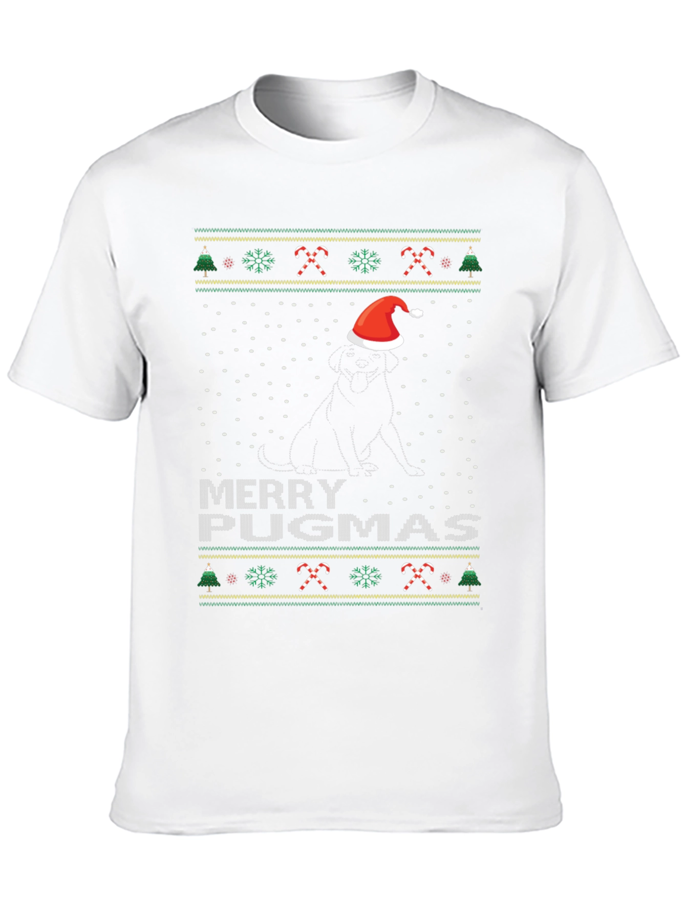 Merry Pugmas Christmas Dog T-Shirt