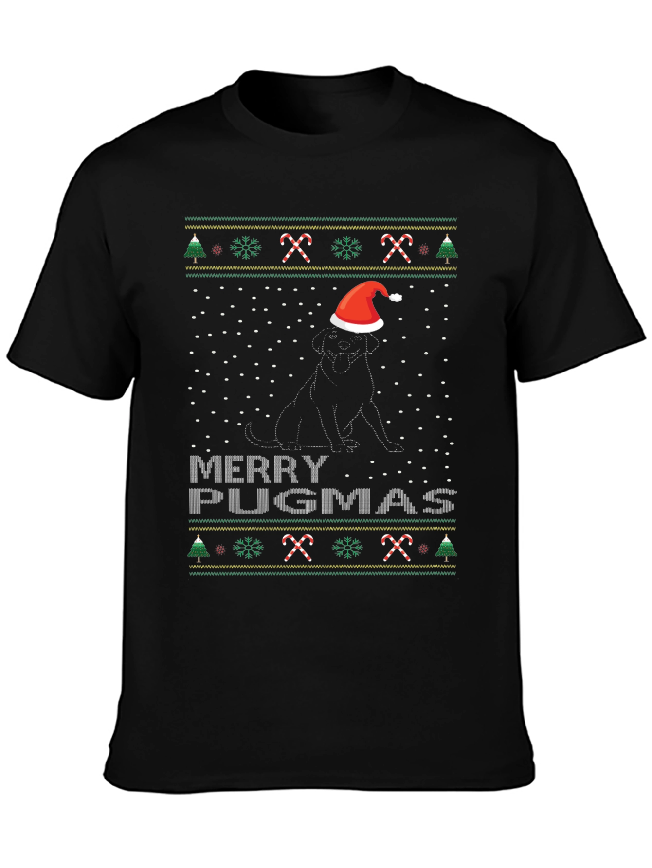 Merry Pugmas Christmas Dog T-Shirt