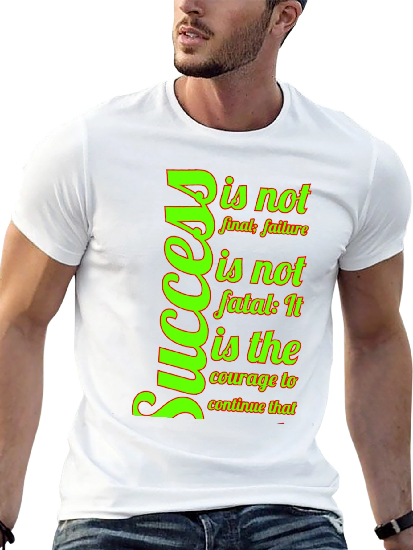 Motivational Success T-Shirt - Courage to Continue