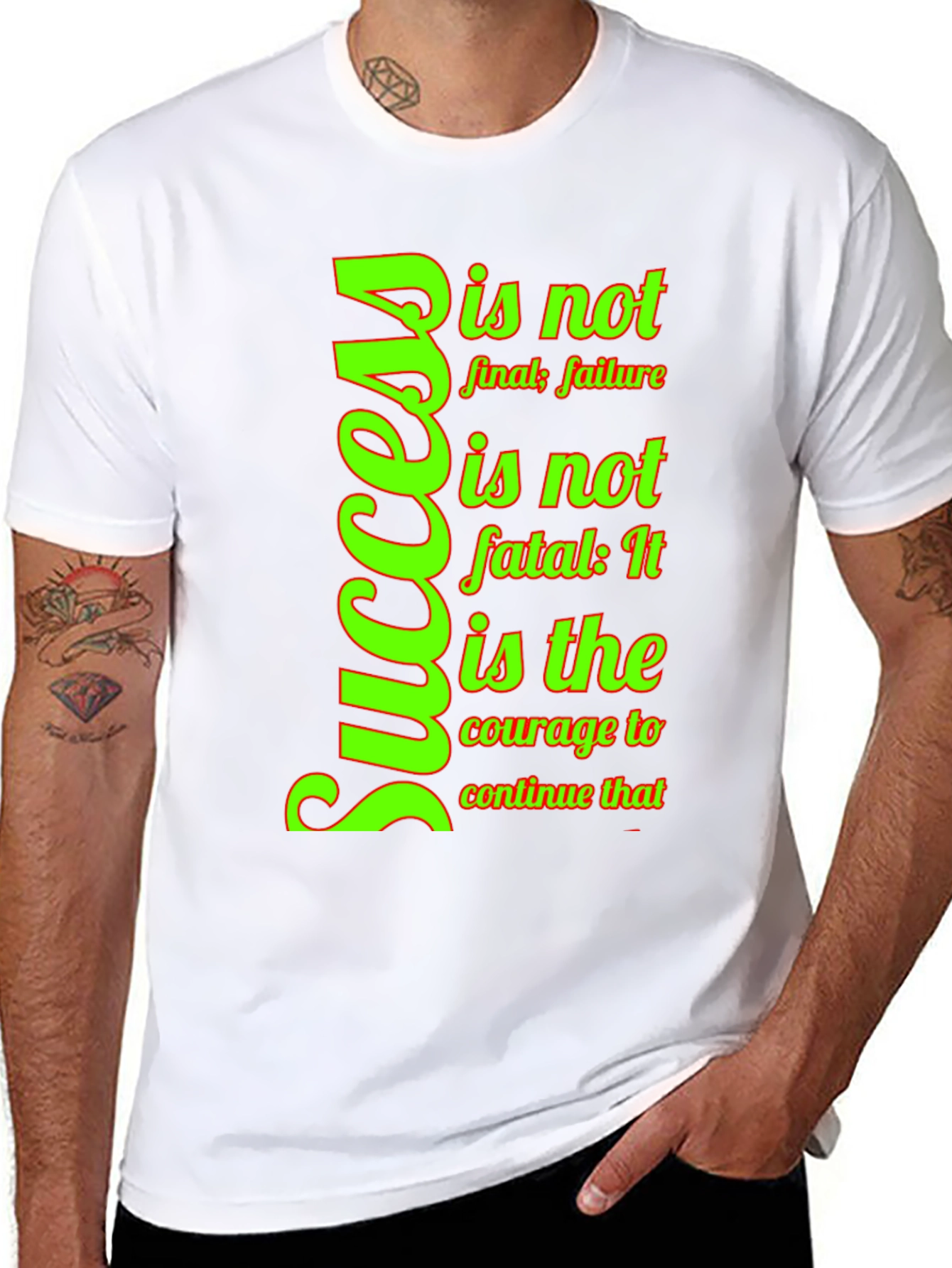 Motivational Success T-Shirt - Courage to Continue