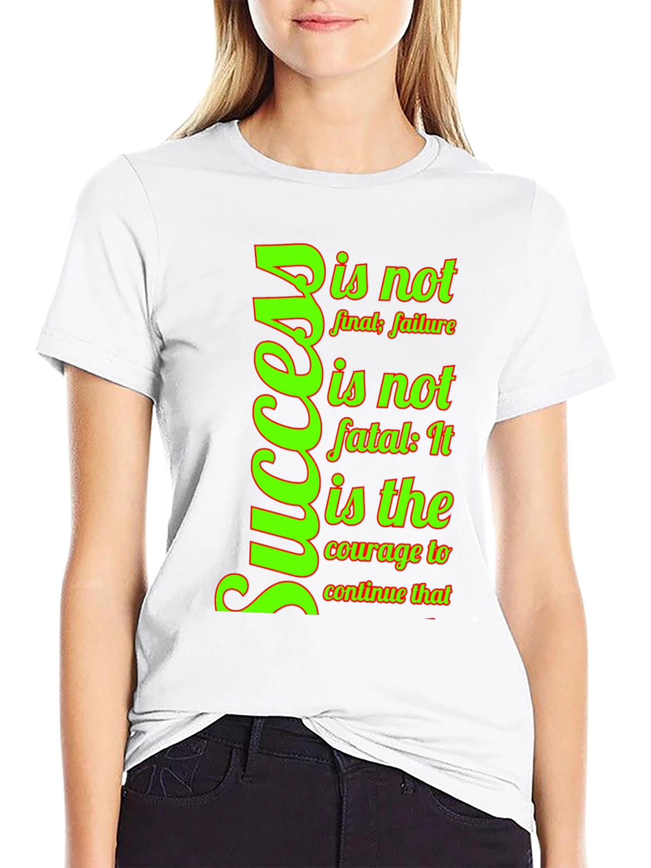Motivational Success T-Shirt - Courage to Continue