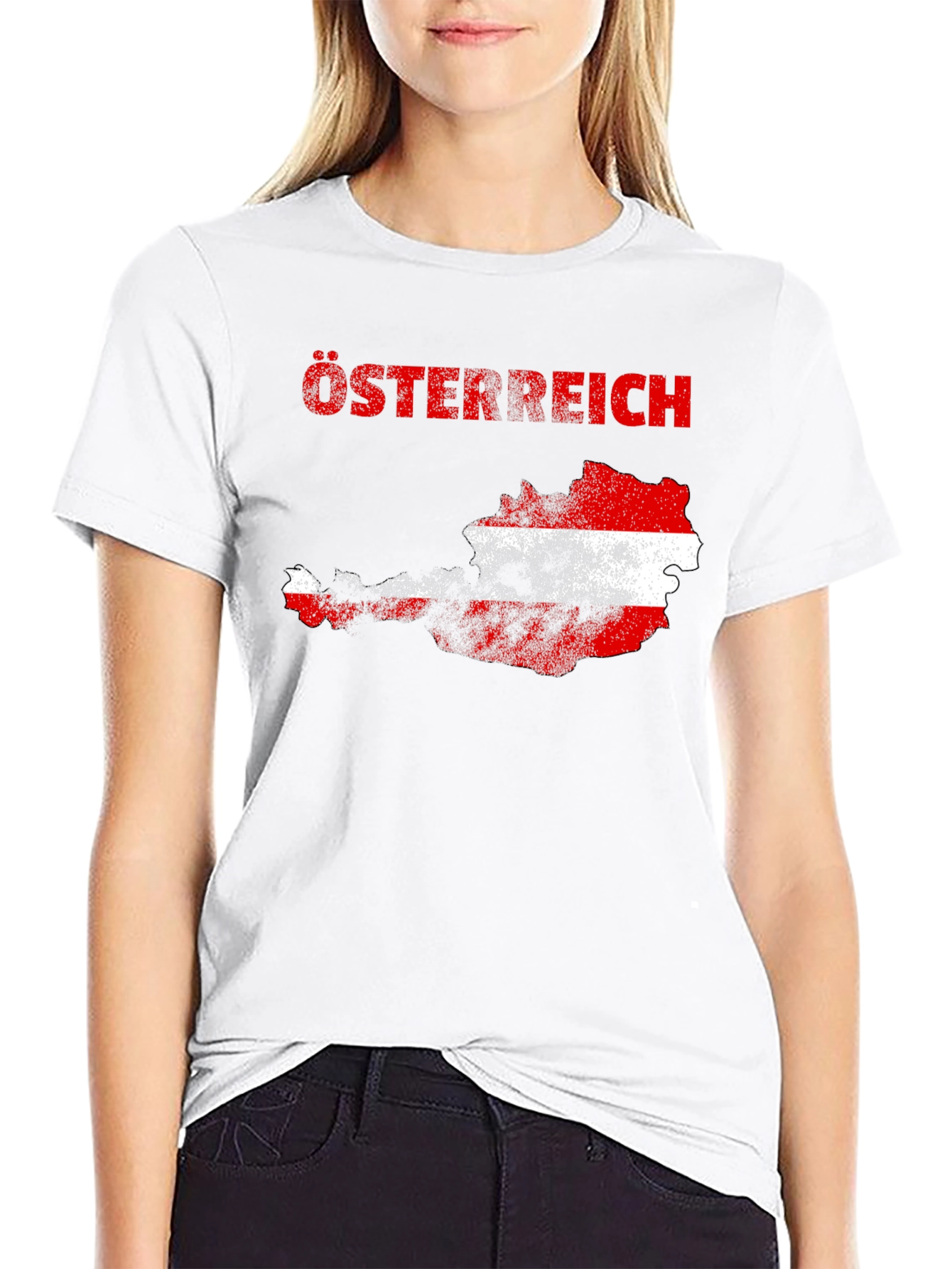 Austria Flag Map T-Shirt -  Osterreich Graphic Tee
