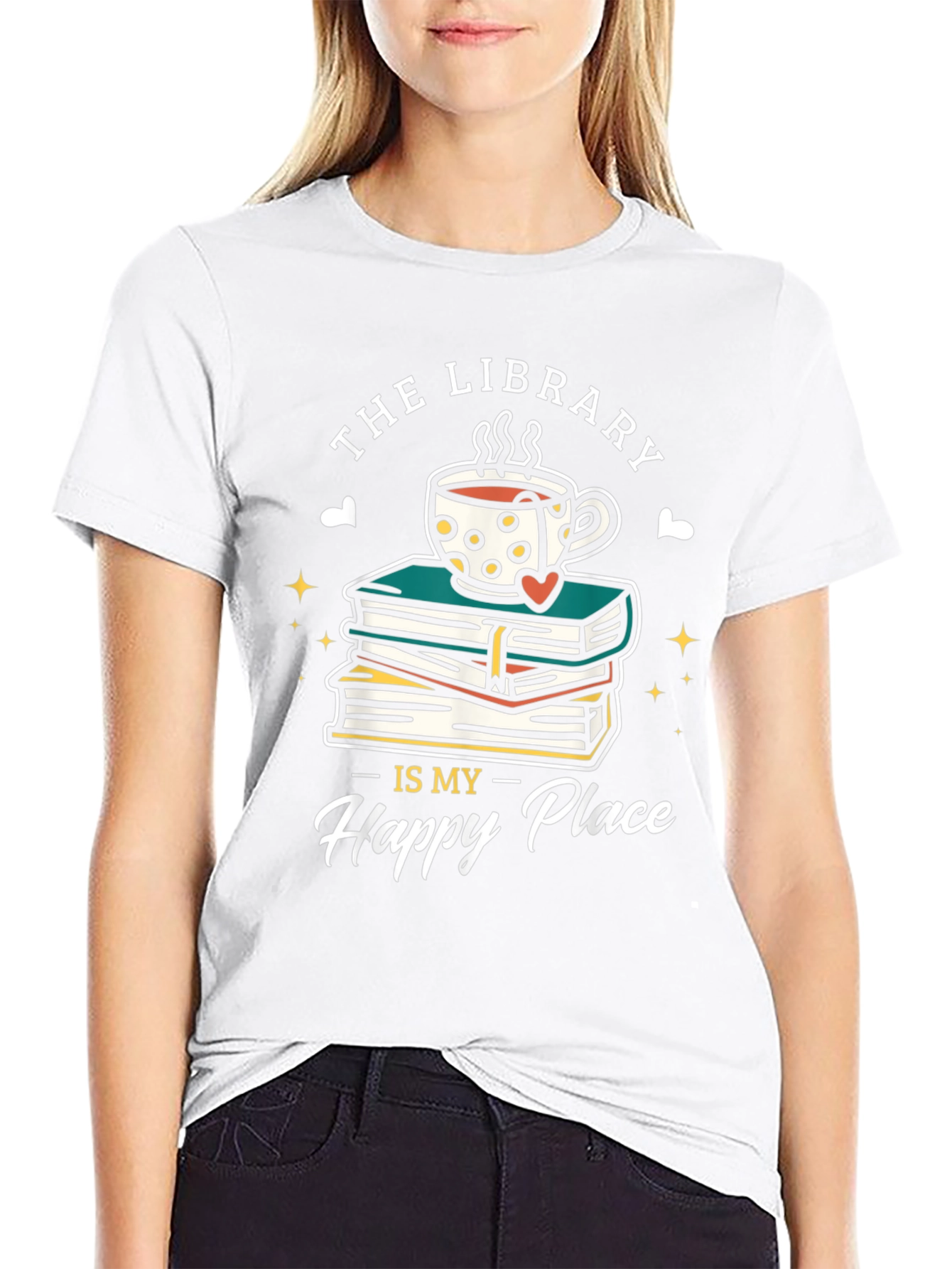 Library Is My Happy Place T-Shirt