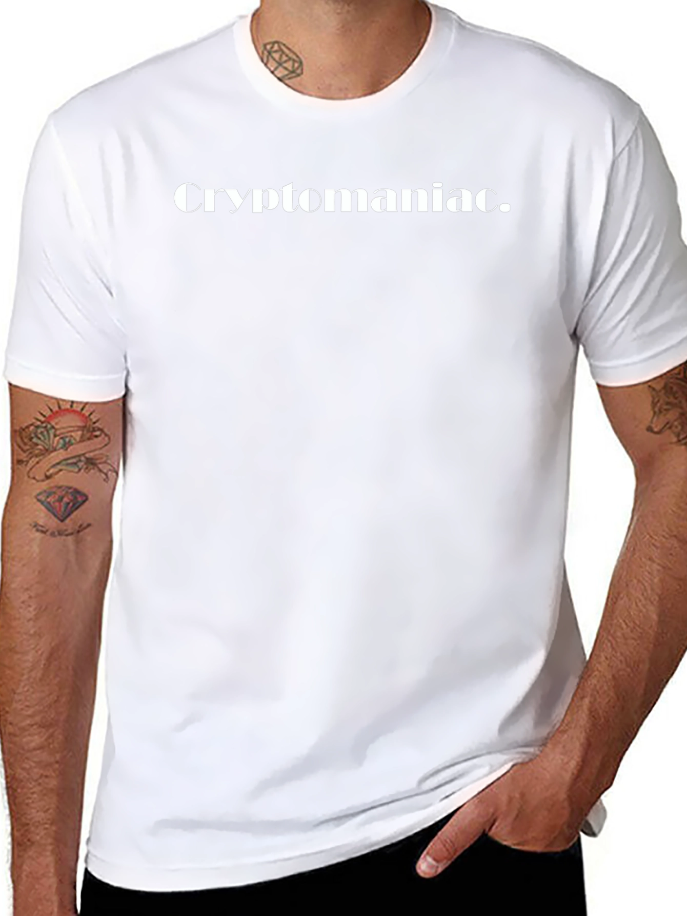 Cryptomaniac Graphic Tee - Black Cotton Blend