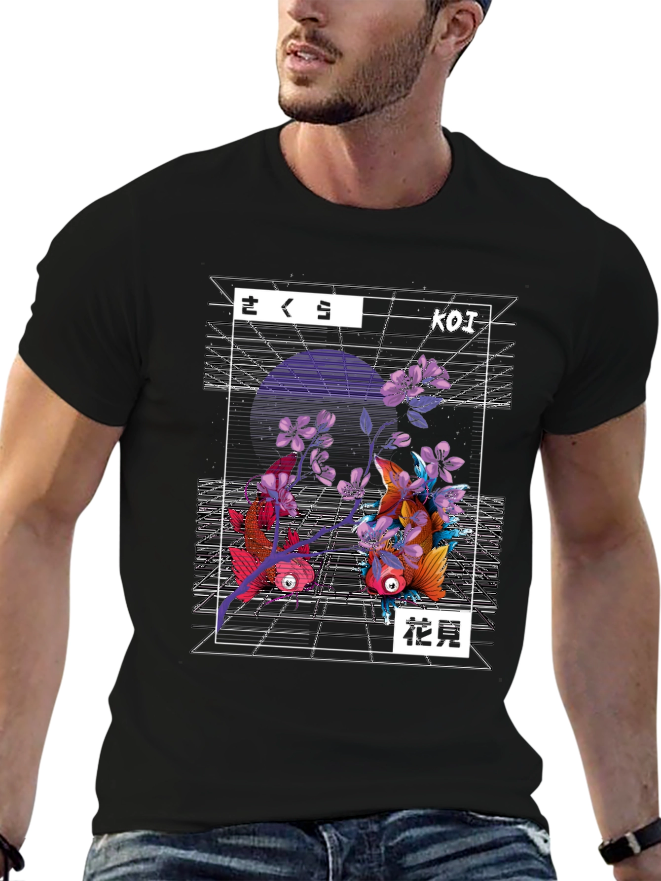 Koi Fish Graphic T-Shirt - Japanese Style