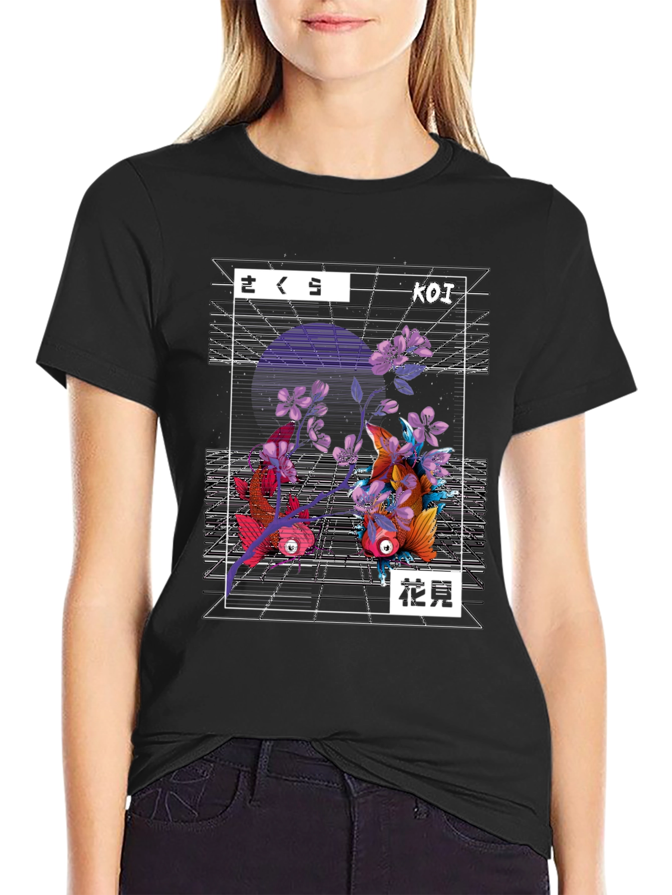 Koi Fish Graphic T-Shirt - Japanese Style