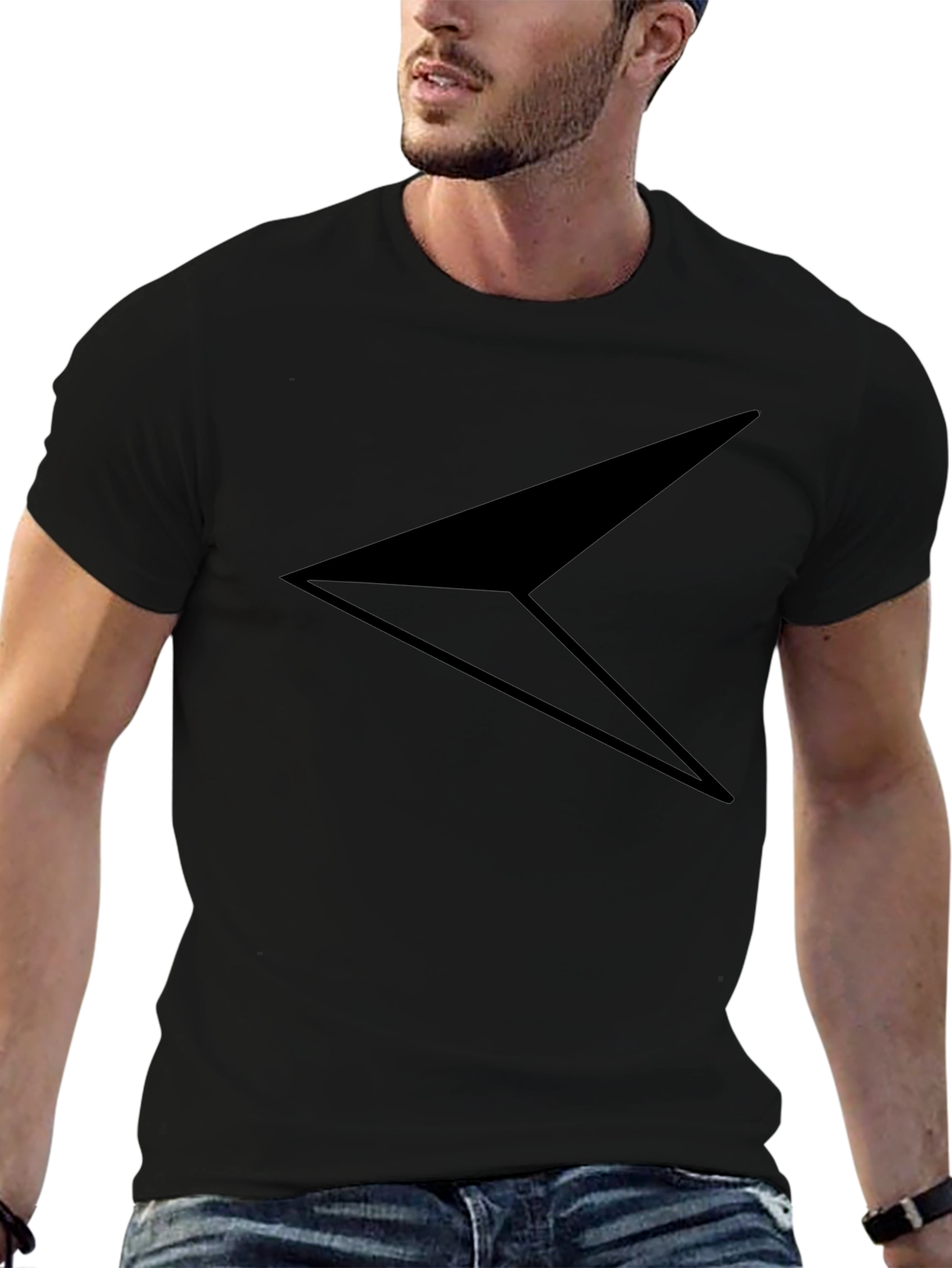 Black Arrow Graphic T-Shirt - Modern Design