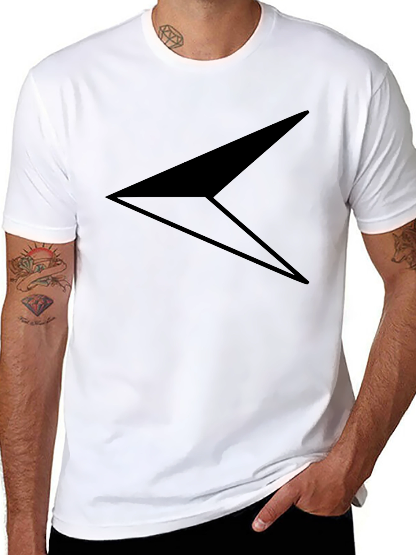 Black Arrow Graphic T-Shirt - Modern Design