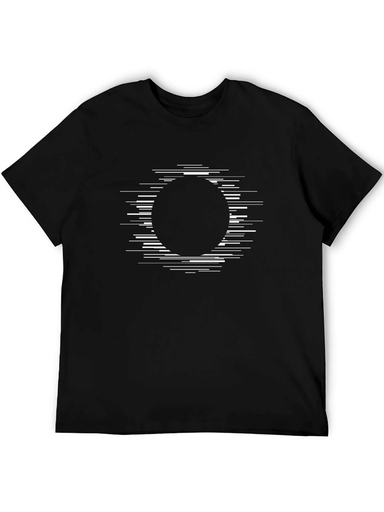 Modern Eclipse Graphic Black T-Shirt