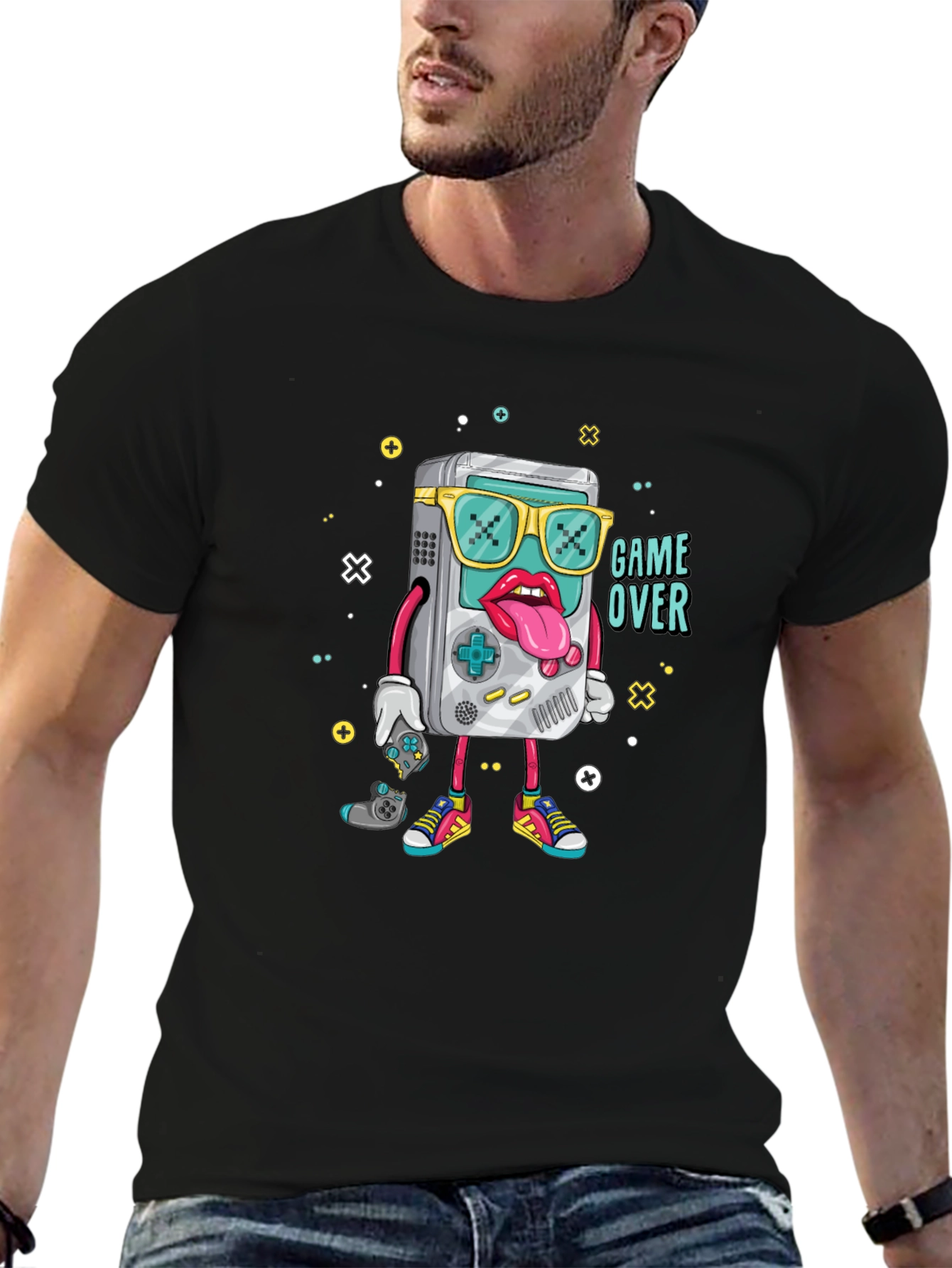 Game Over Graphic Black T-Shirt