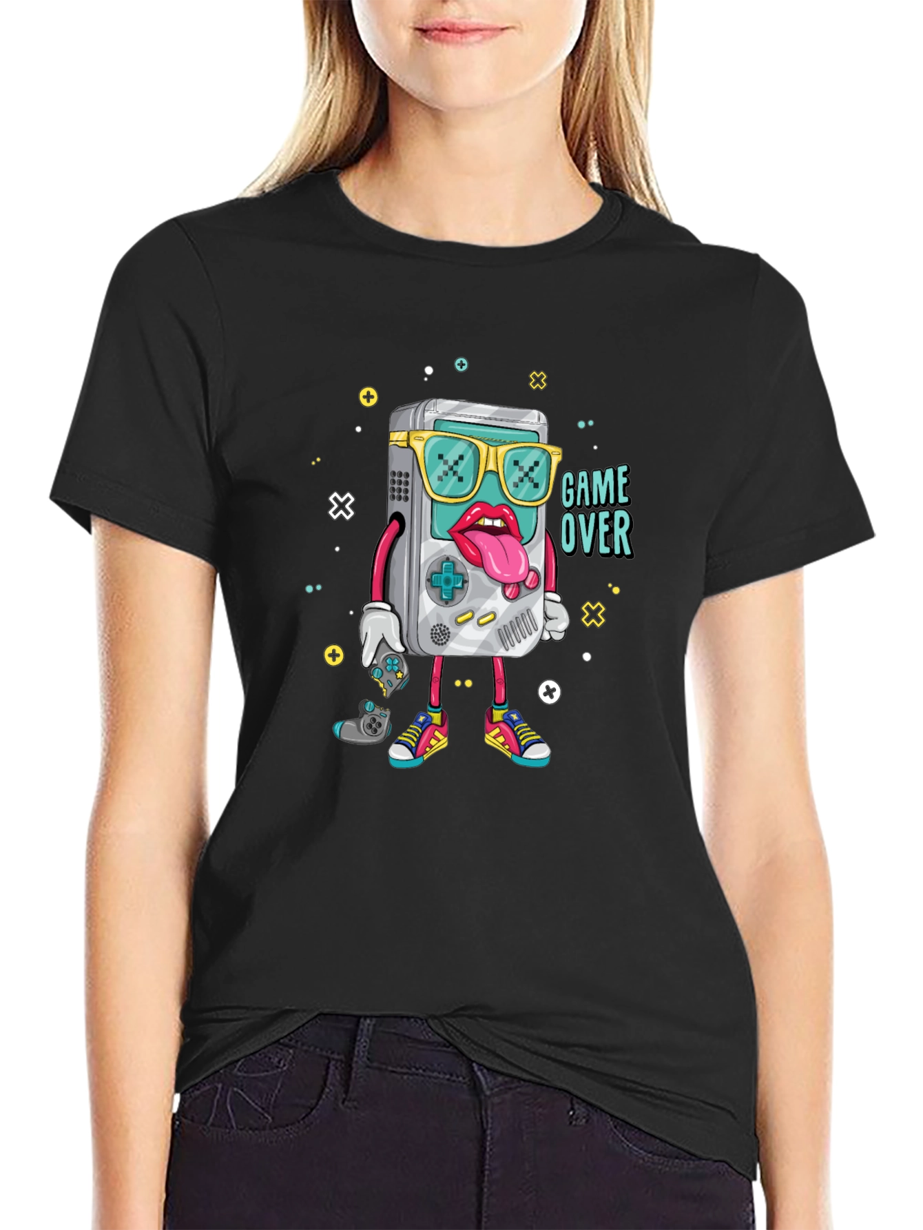 Game Over Graphic Black T-Shirt