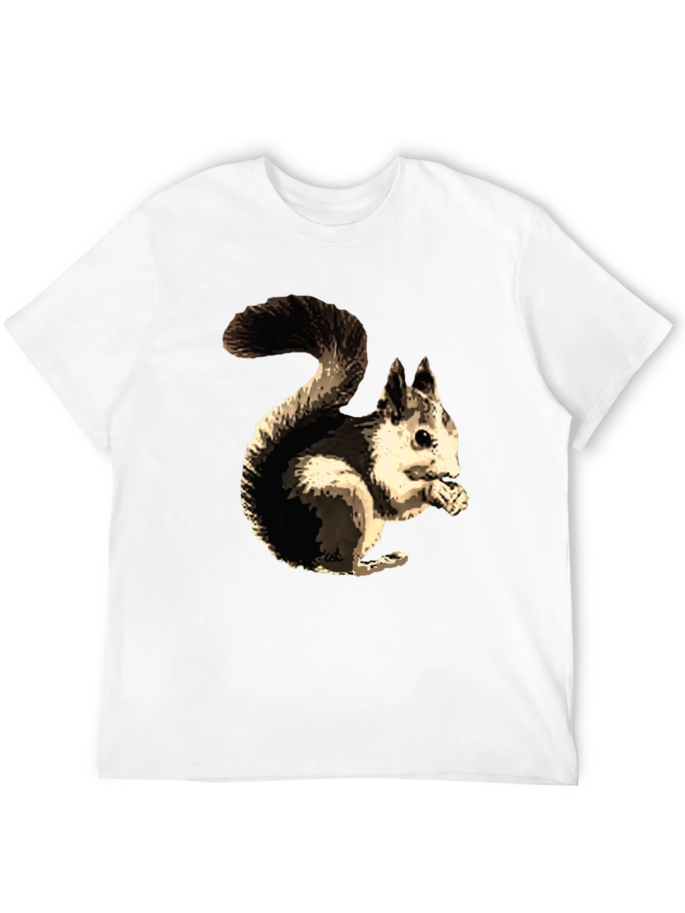 Squirrel Graphic Tee - Nature Lovers Black T-Shirt
