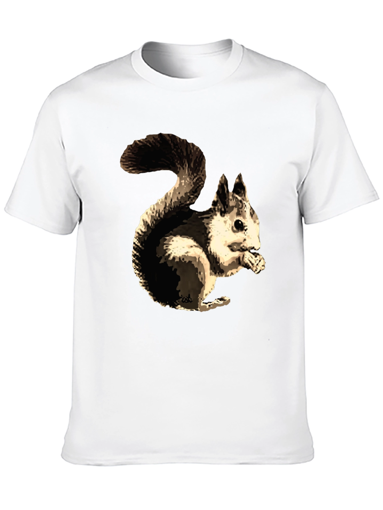 Squirrel Graphic Tee - Nature Lovers Black T-Shirt