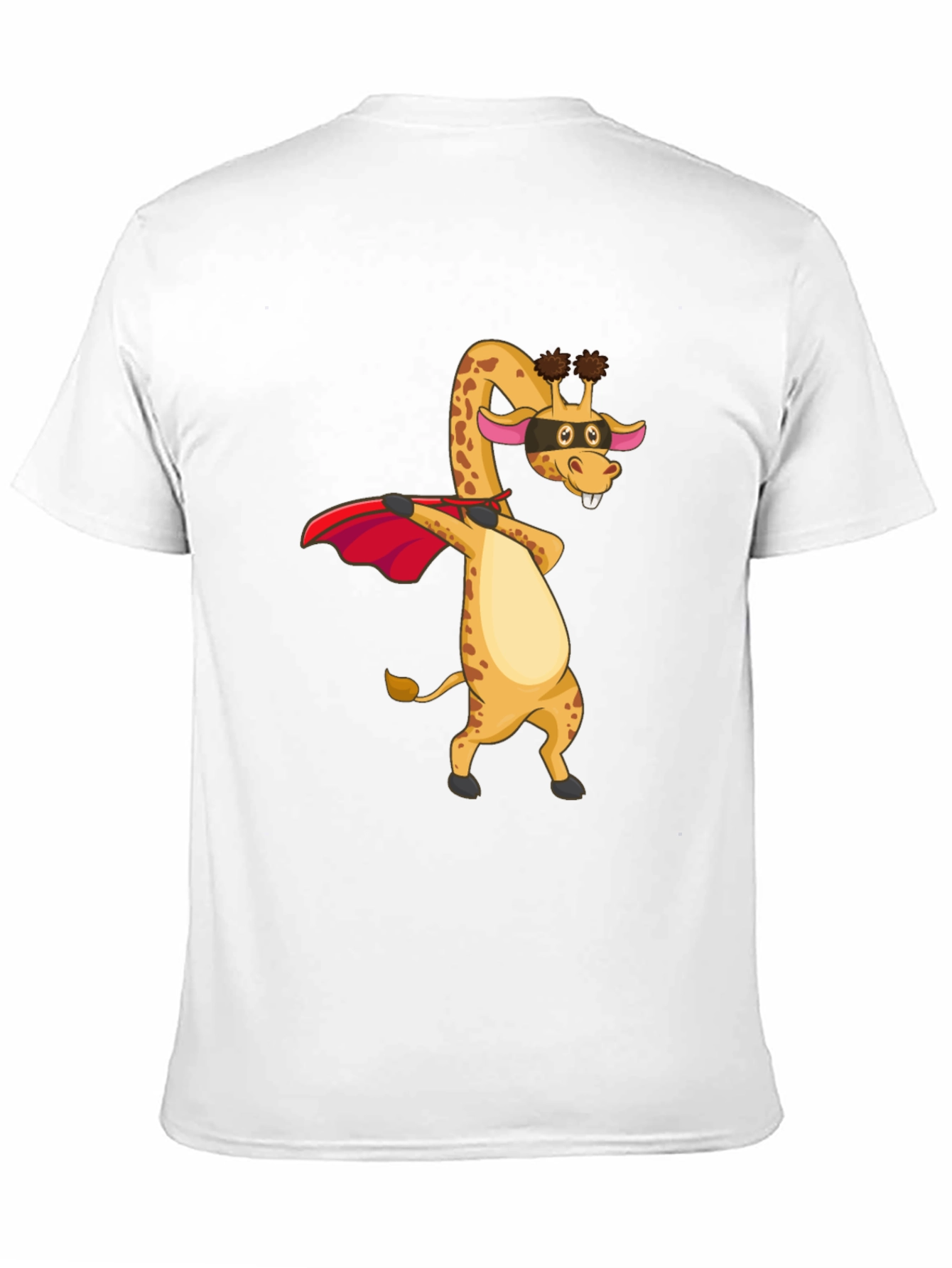 Superhero Giraffe Mens Black T-Shirt
