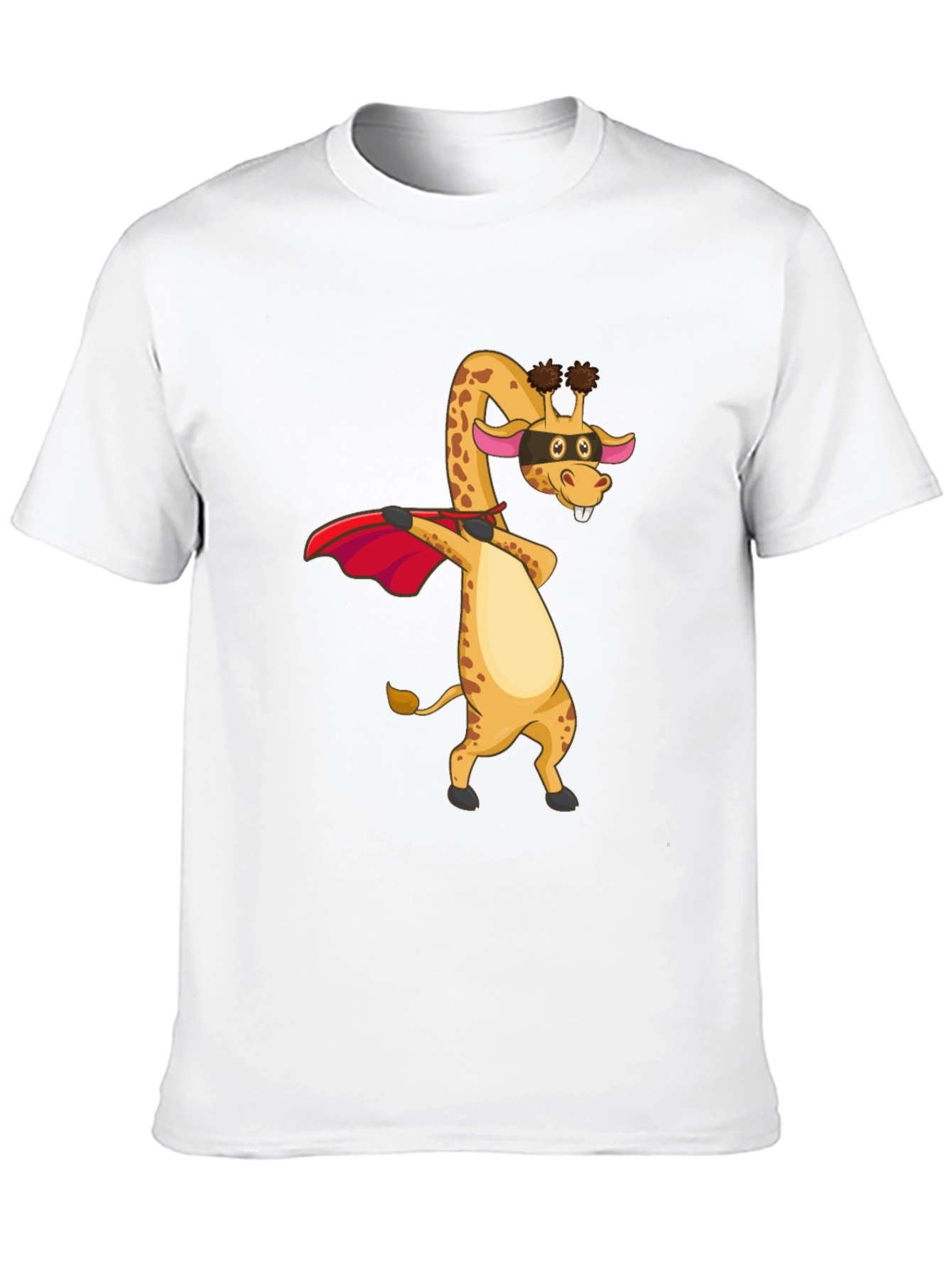 Superhero Giraffe Mens Black T-Shirt