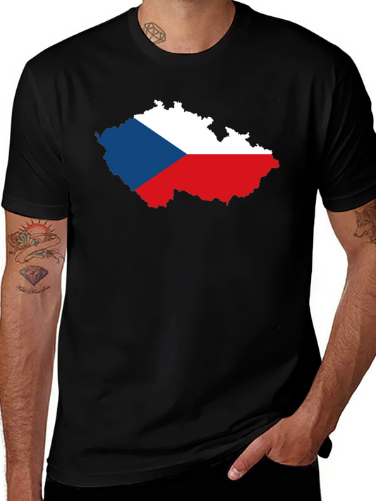 Czech Republic Flag Map T-Shirt