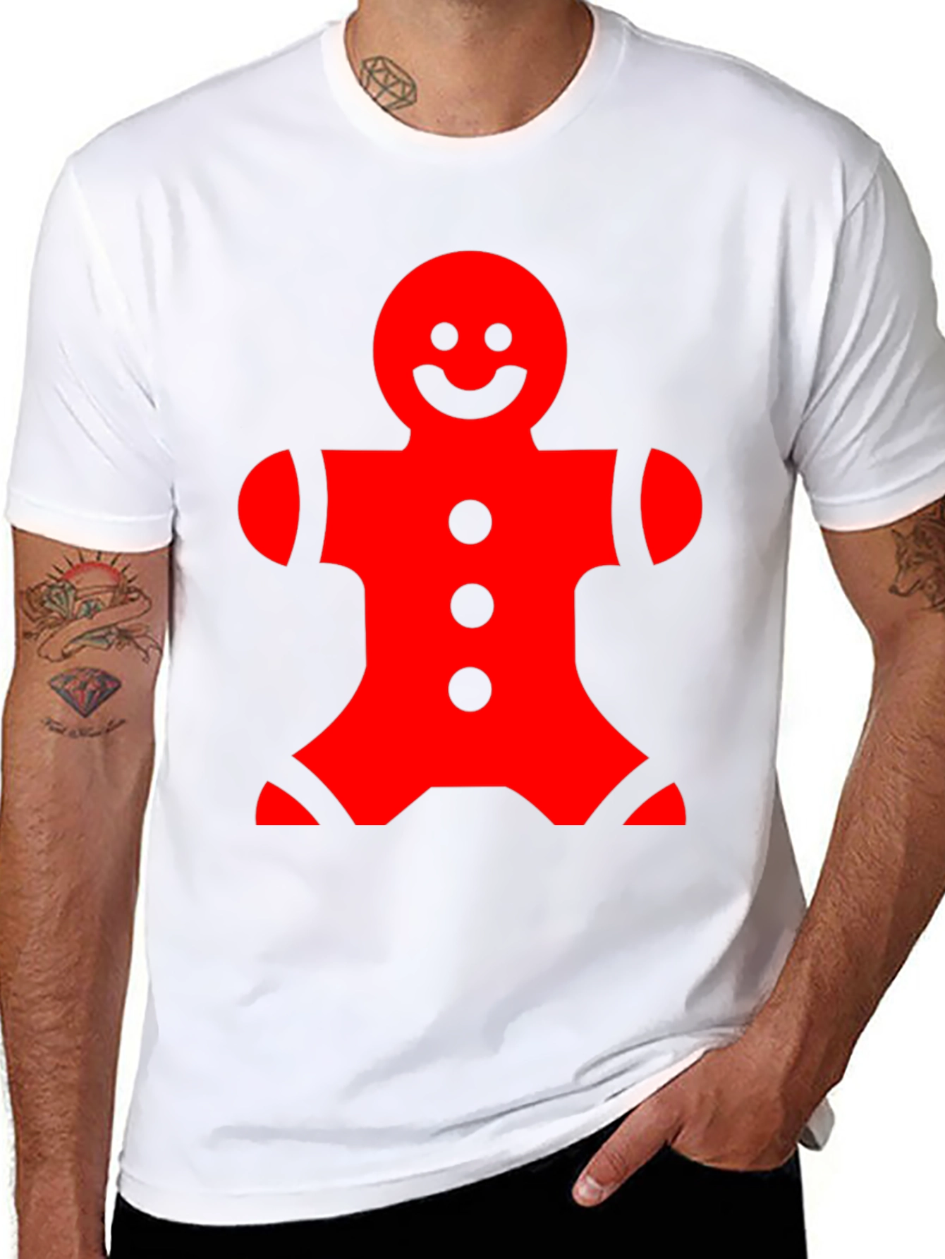 Festive Gingerbread Man Graphic Tee