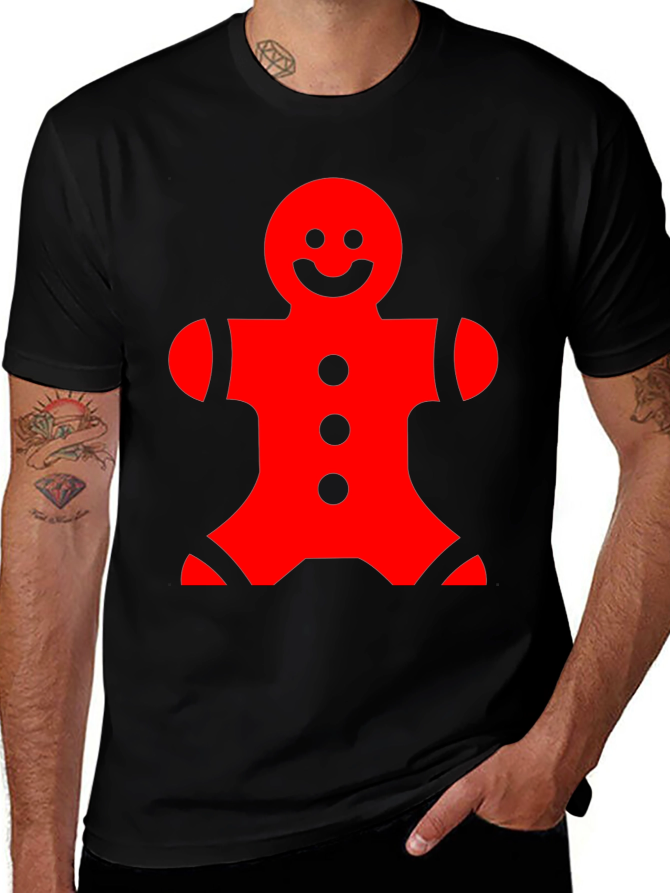 Festive Gingerbread Man Graphic Tee