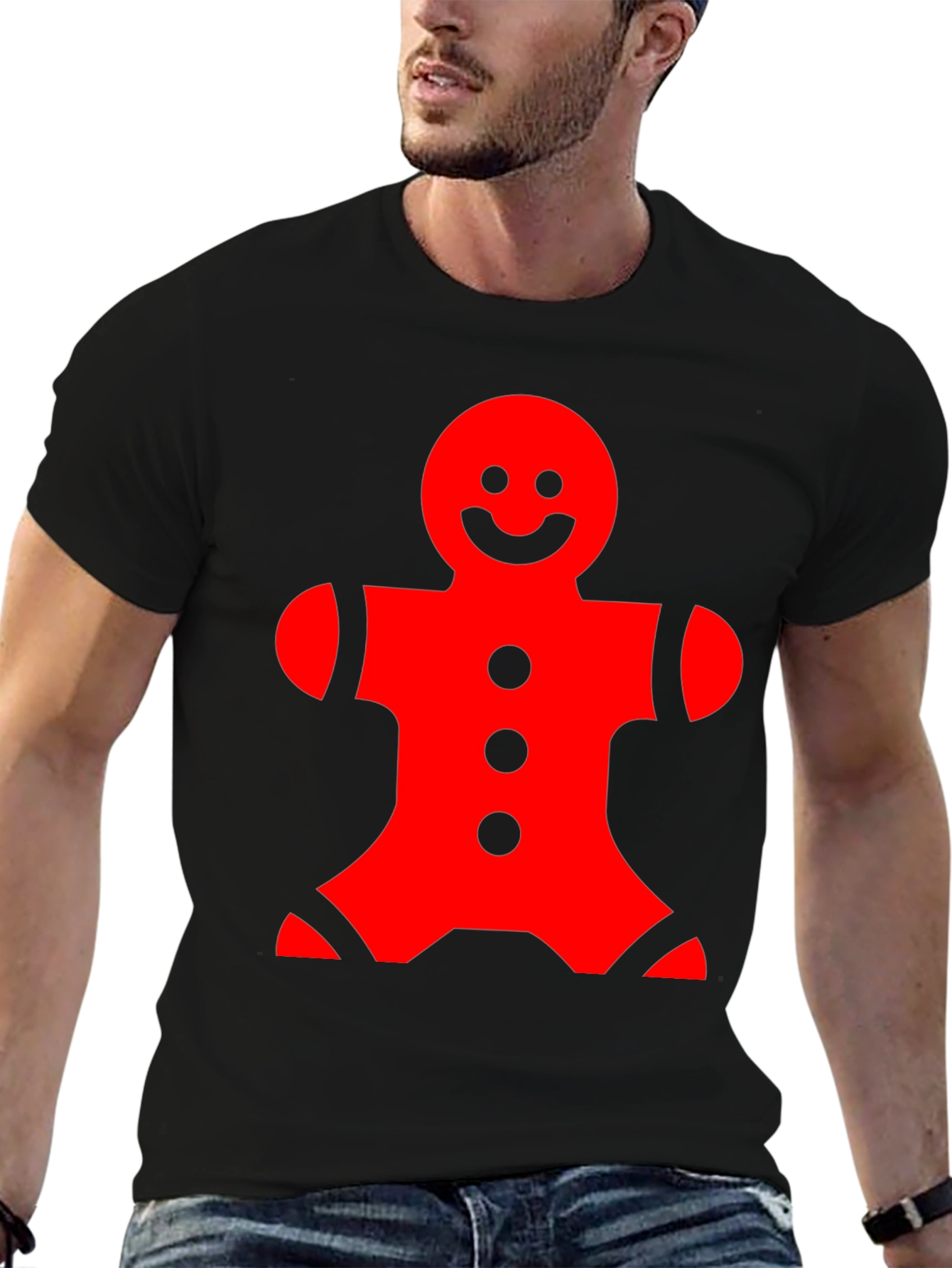 Festive Gingerbread Man Graphic Tee