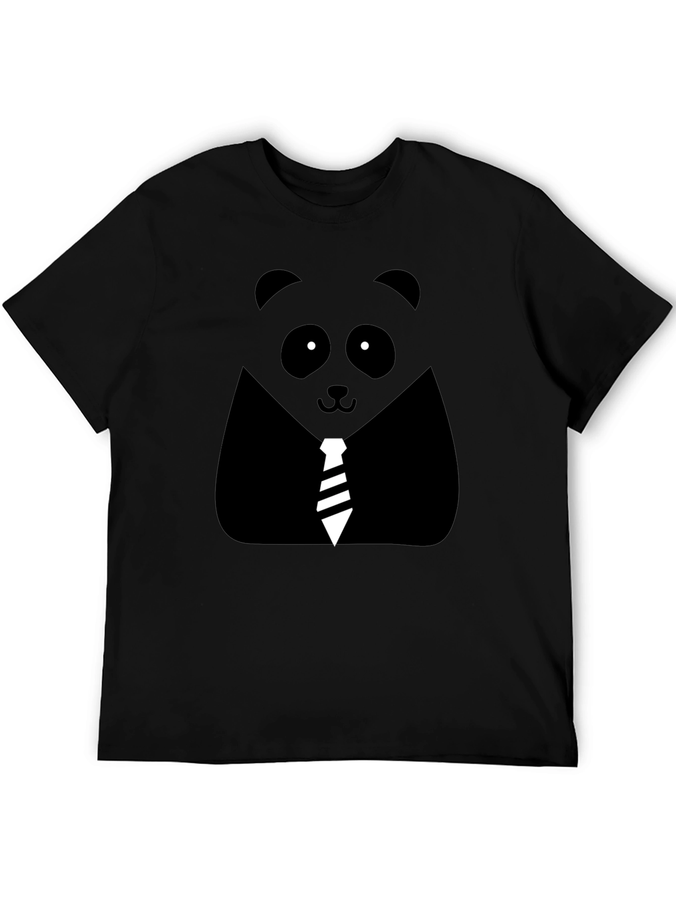 Panda Tie Black T-Shirt
