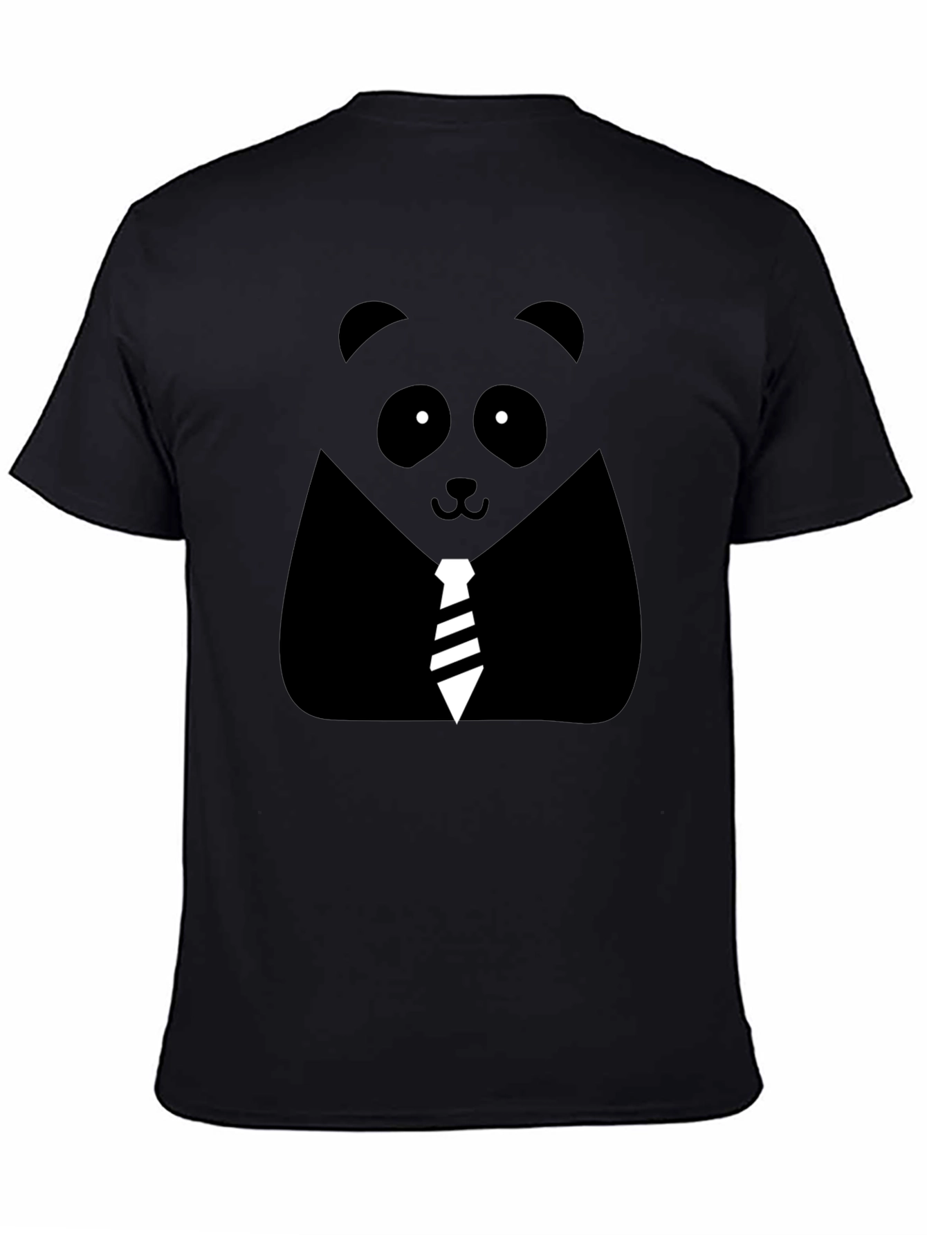 Panda Tie Black T-Shirt