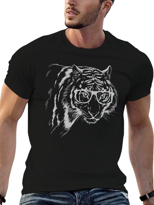 Cool Tiger Graphic Tee - Black