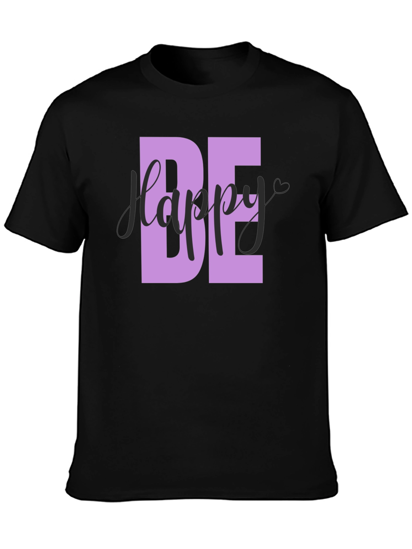 Be Happy Graphic T-Shirt - Mens Black Tee