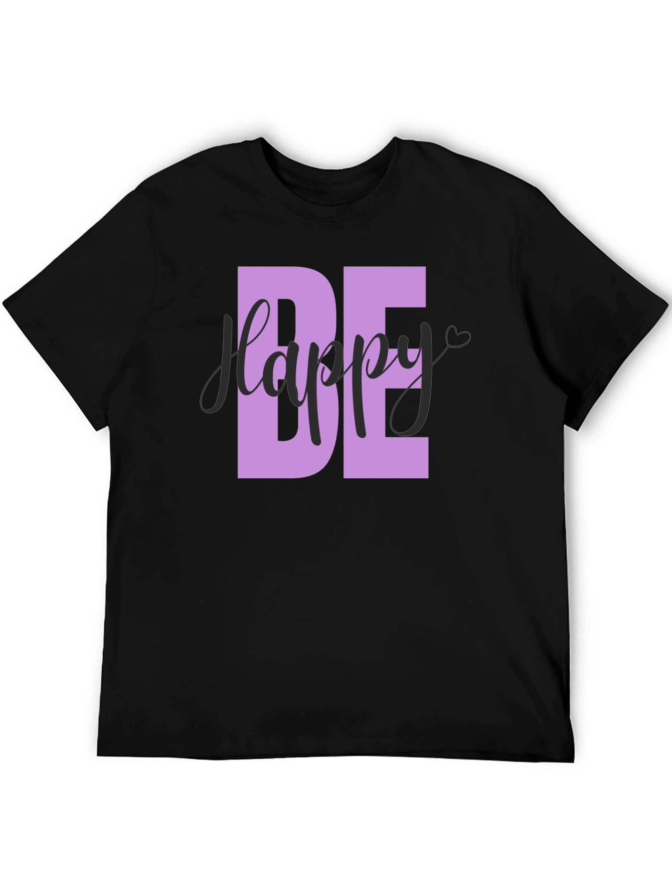 Be Happy Graphic T-Shirt - Mens Black Tee