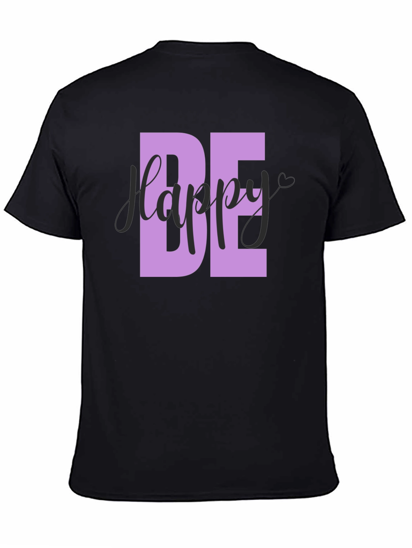 Be Happy Graphic T-Shirt - Mens Black Tee