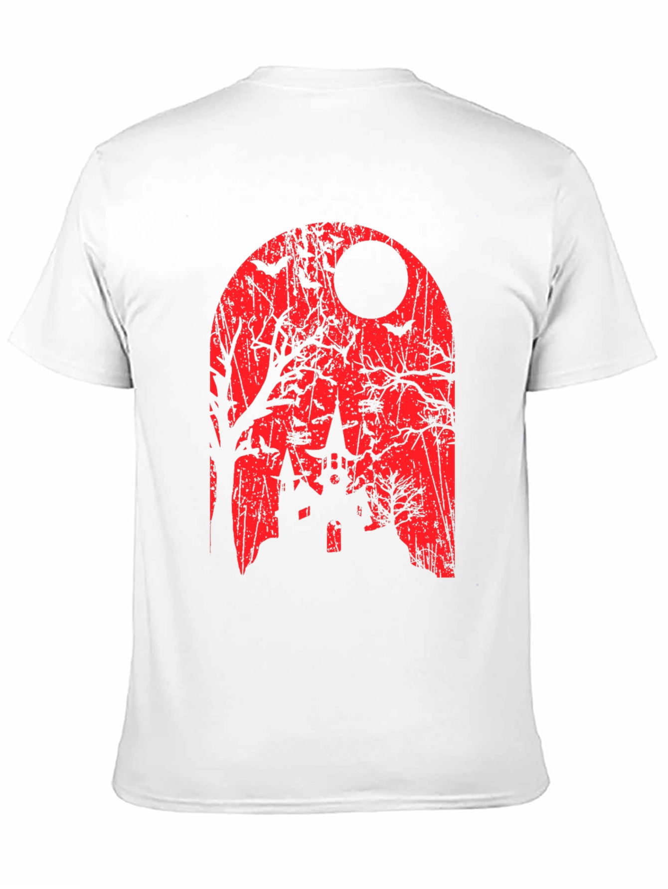 Spooky Halloween T-Shirt - Haunted House Graphic Tee