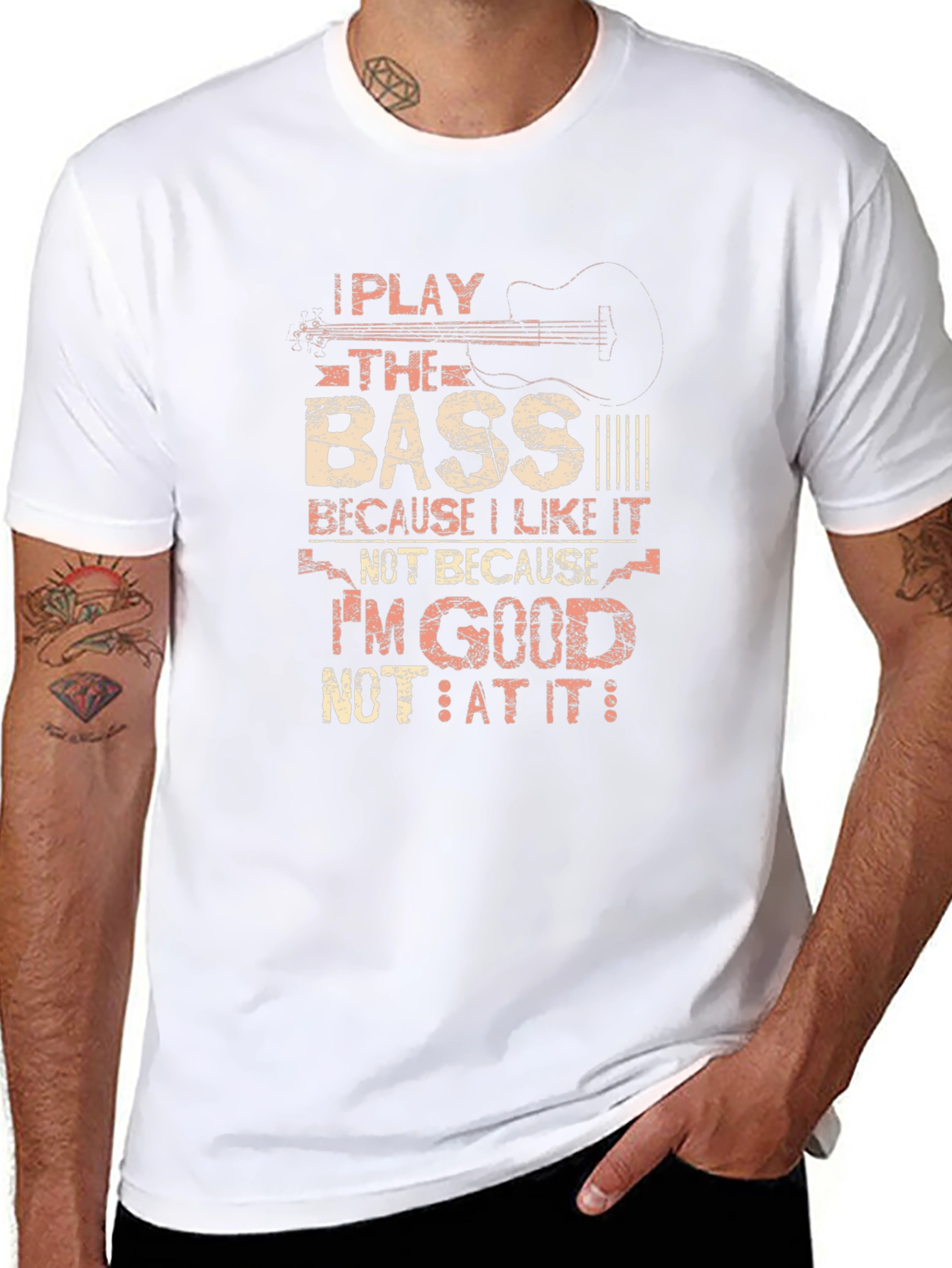 Bass Guitar Player Graphic T-Shirt - Music Lover Tee