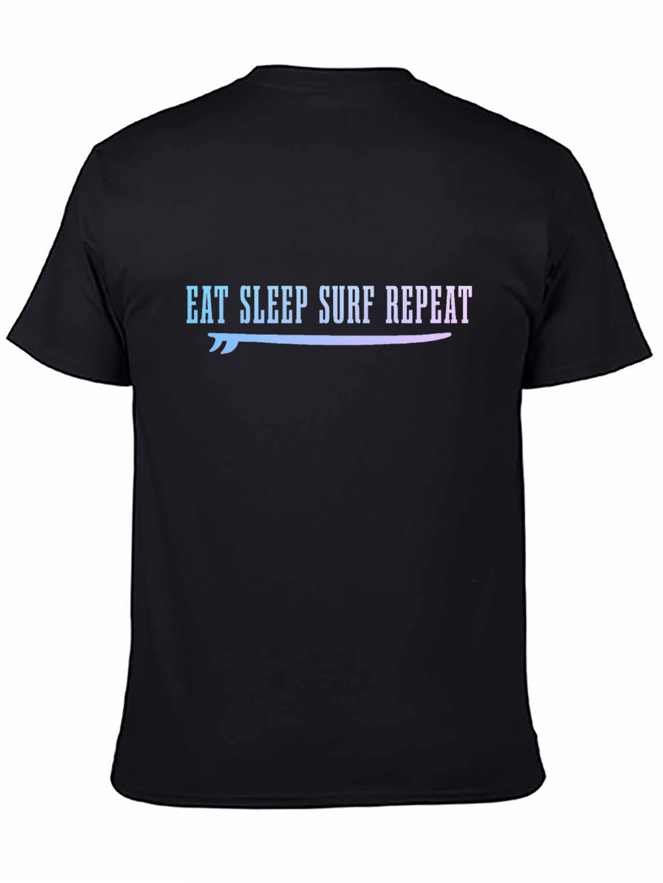 Eat Sleep Surf Repeat Graphic Tee - Black