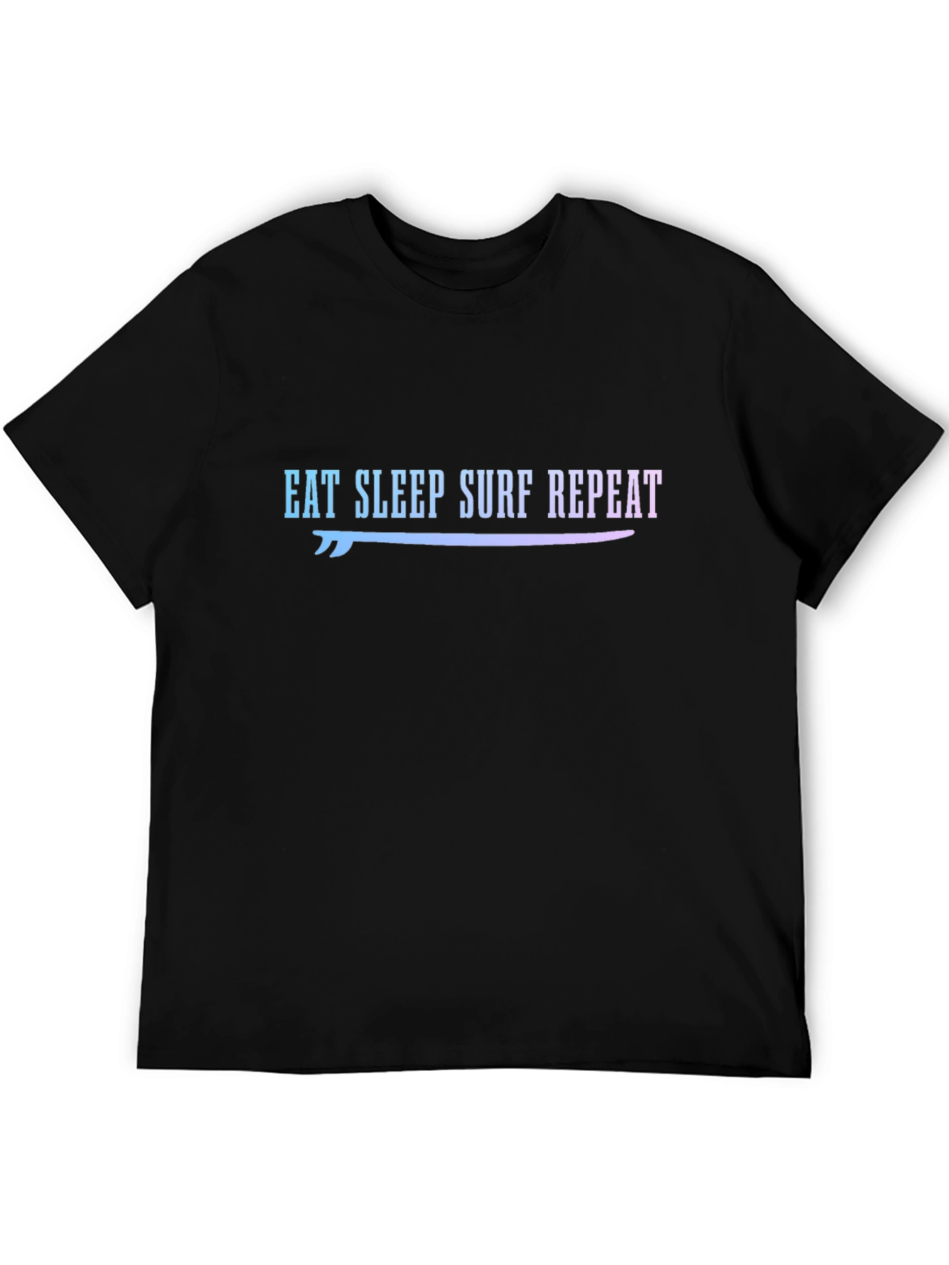 Eat Sleep Surf Repeat Graphic Tee - Black