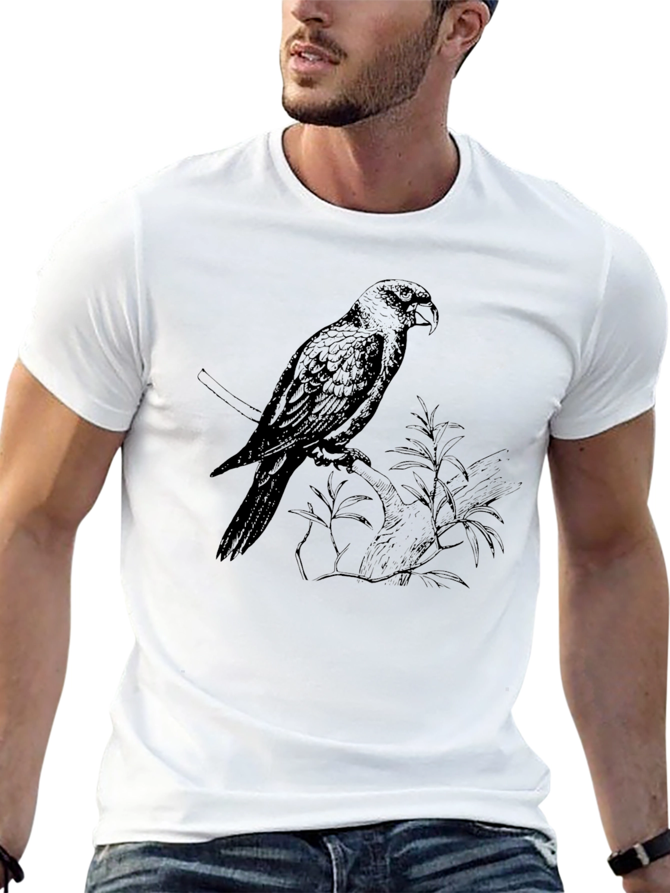 Parrot Graphic Tee - Stylish Bird Print T-Shirt