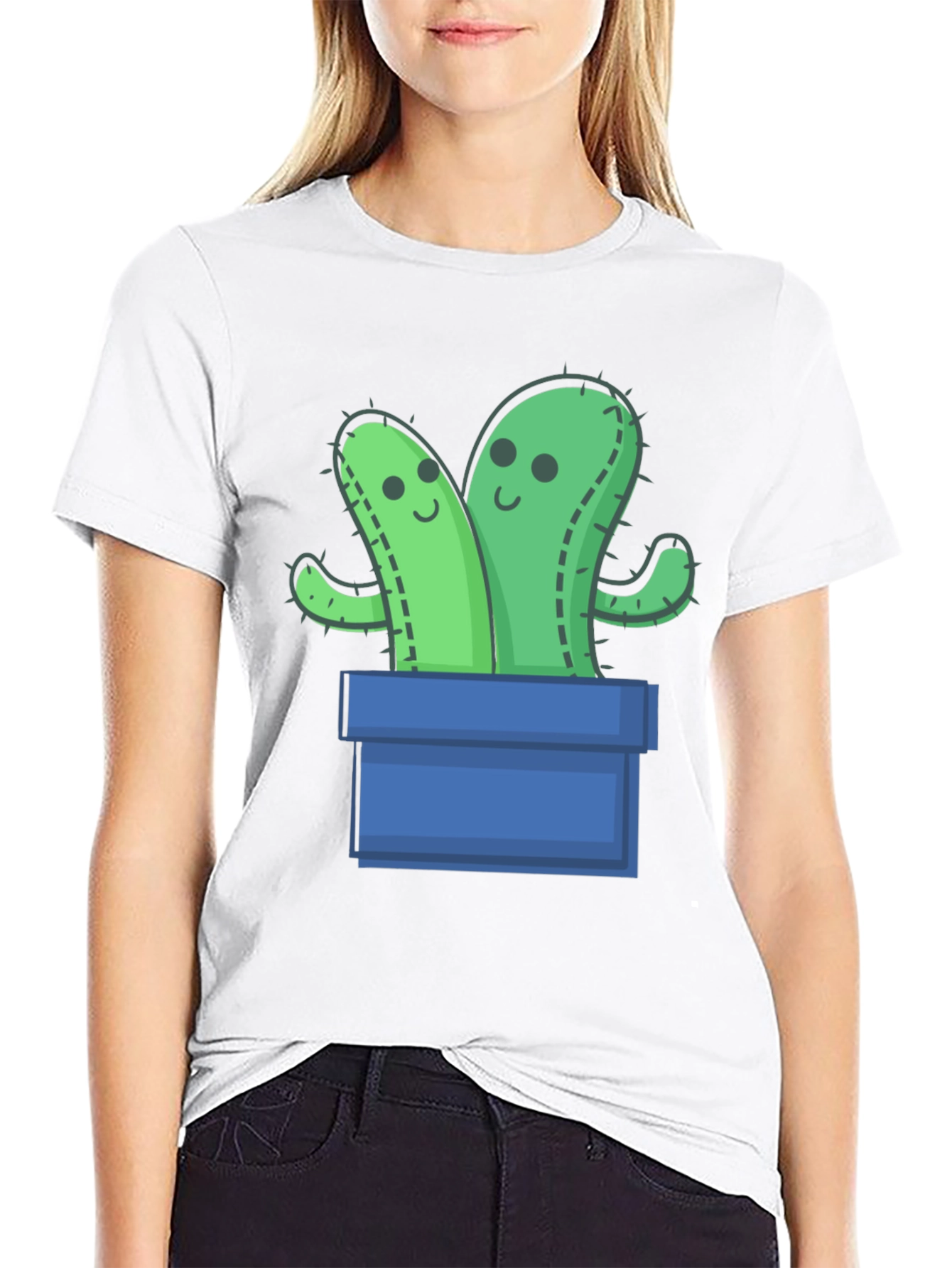 Cute Cactus in Pot Graphic Tee