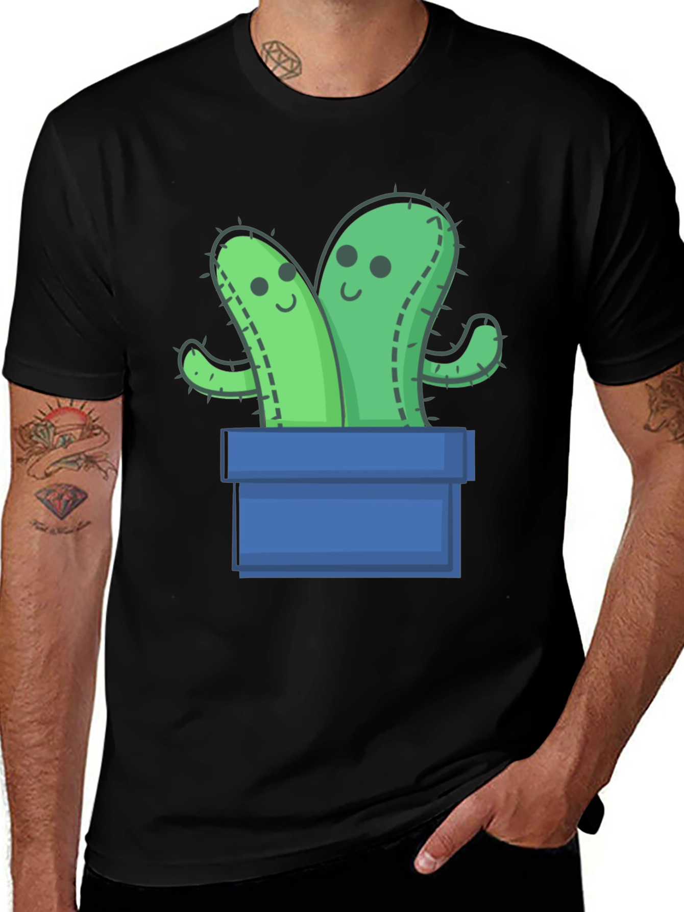 Cute Cactus in Pot Graphic Tee