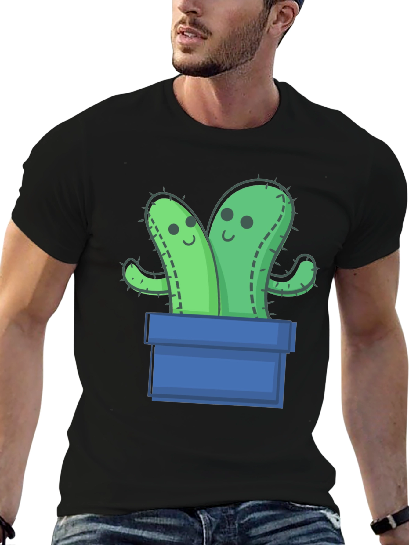 Cute Cactus in Pot Graphic Tee