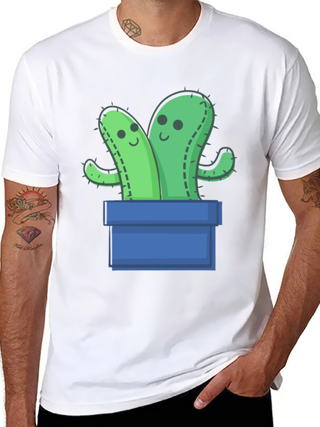 Cute Cactus in Pot Graphic Tee