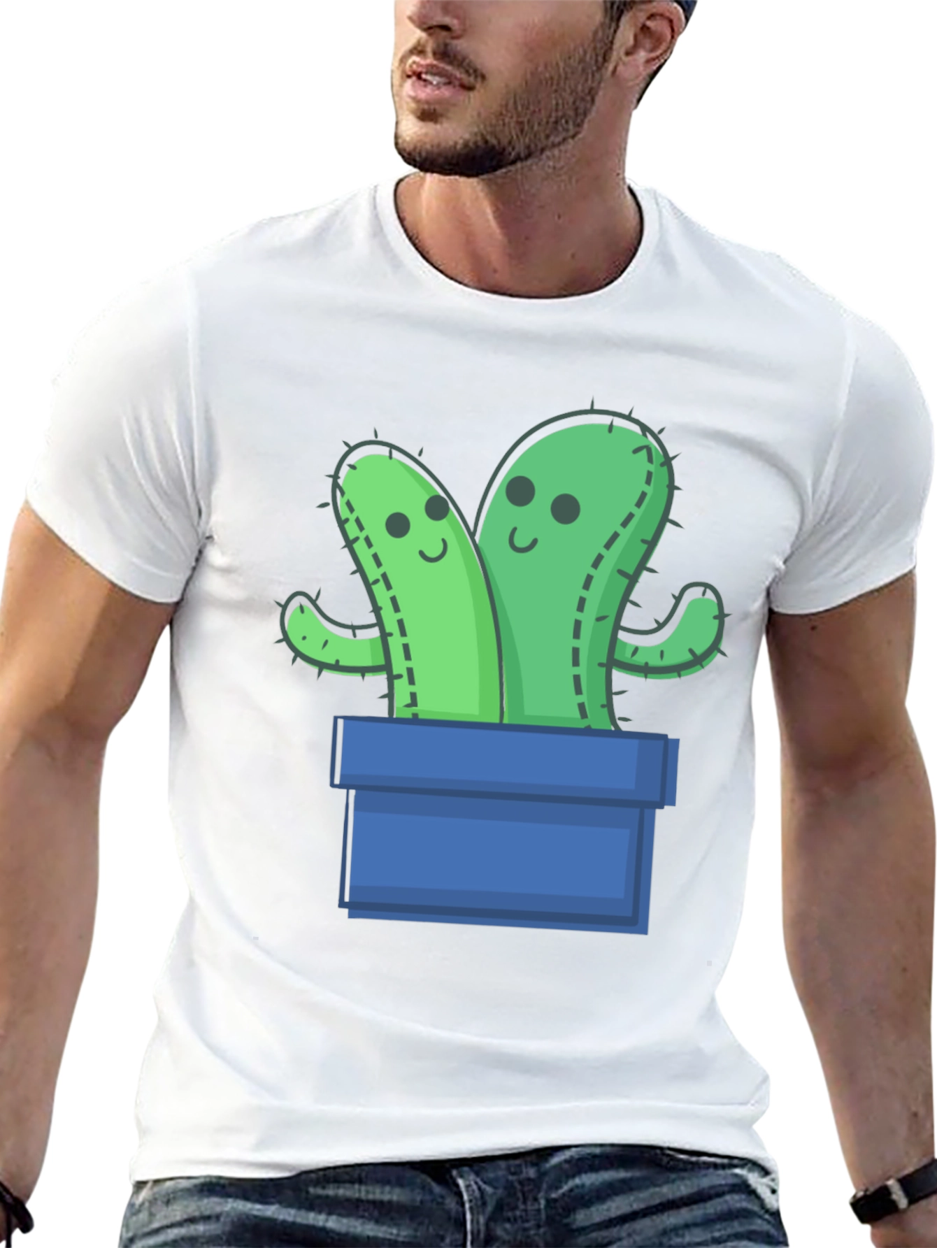 Cute Cactus in Pot Graphic Tee