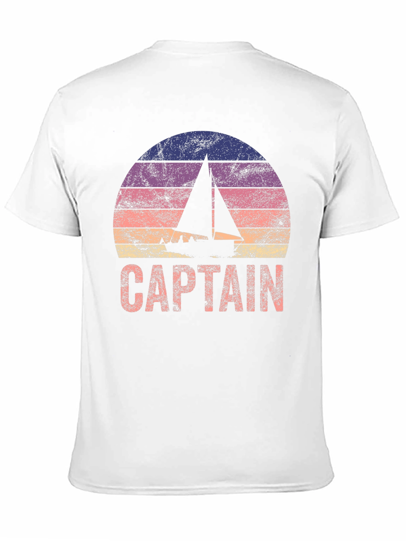 Captain Sailboat Sunset Graphic T-Shirt