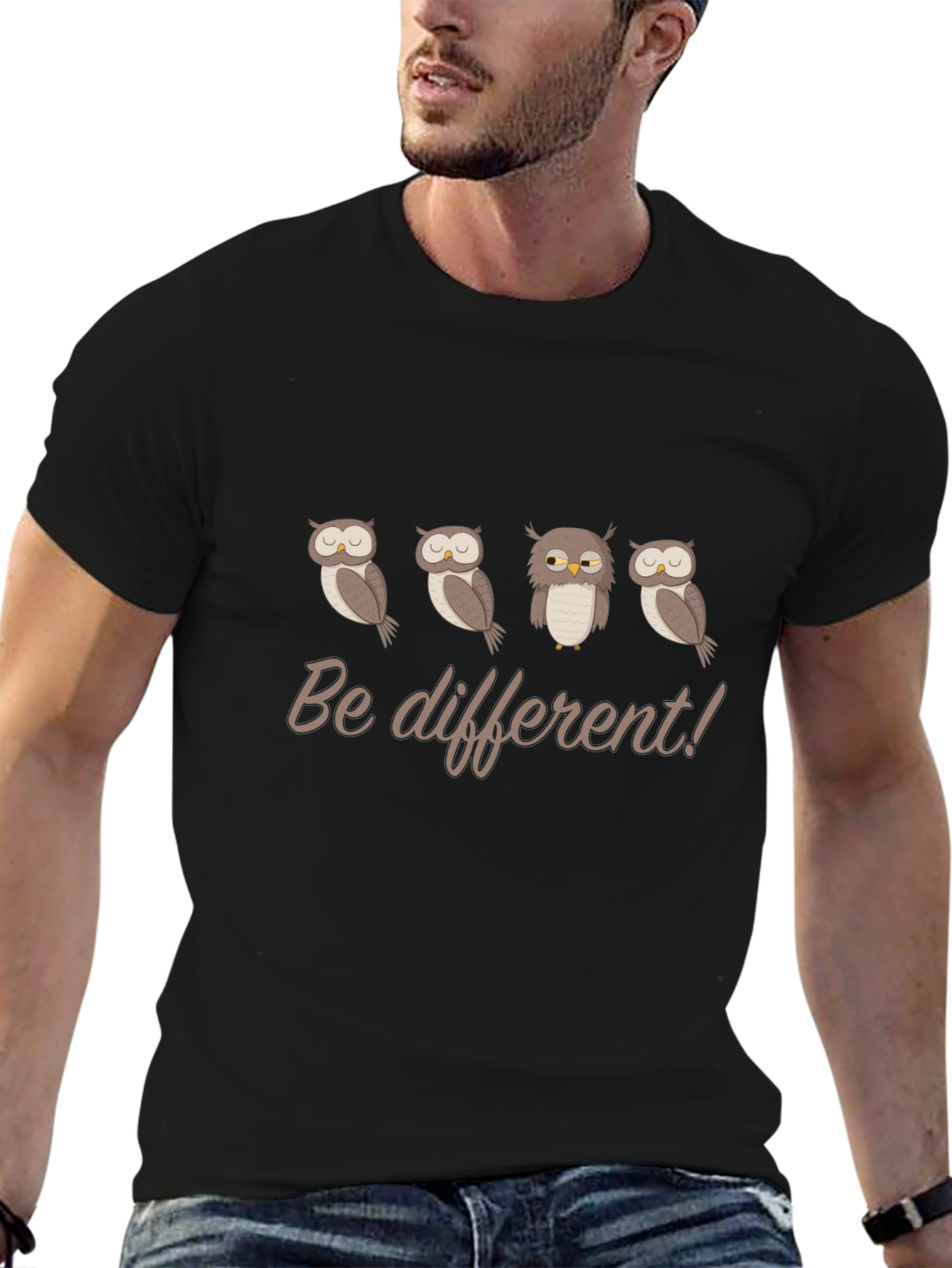 Be Different Owl T-Shirt - Unique Graphic Tee