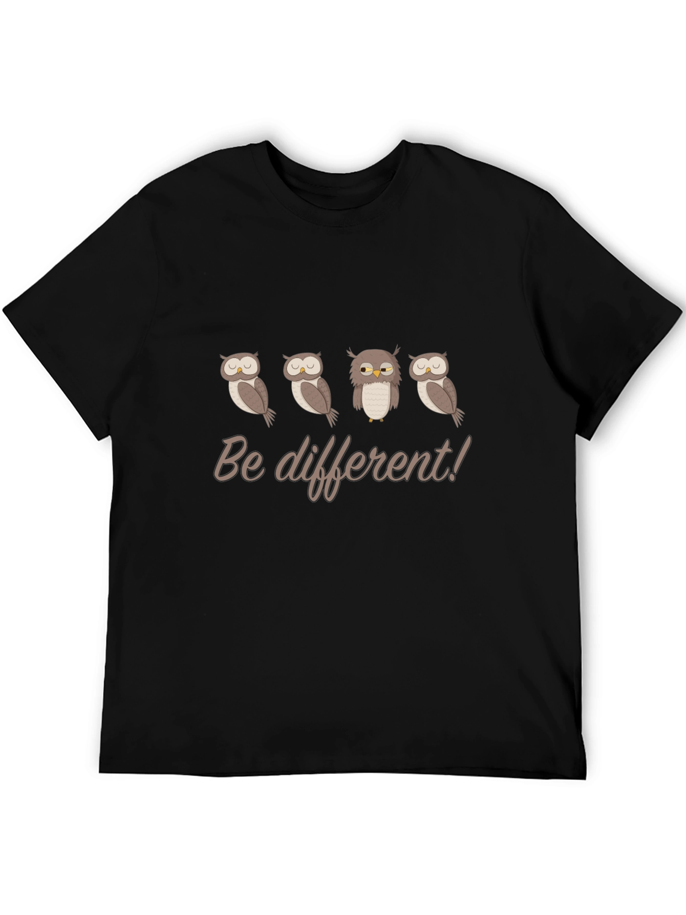 Be Different Owl T-Shirt - Unique Graphic Tee