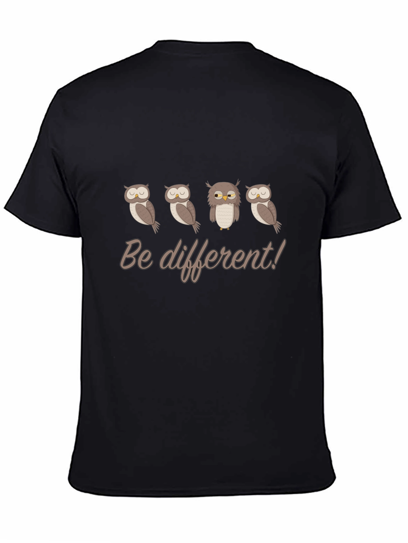 Be Different Owl T-Shirt - Unique Graphic Tee