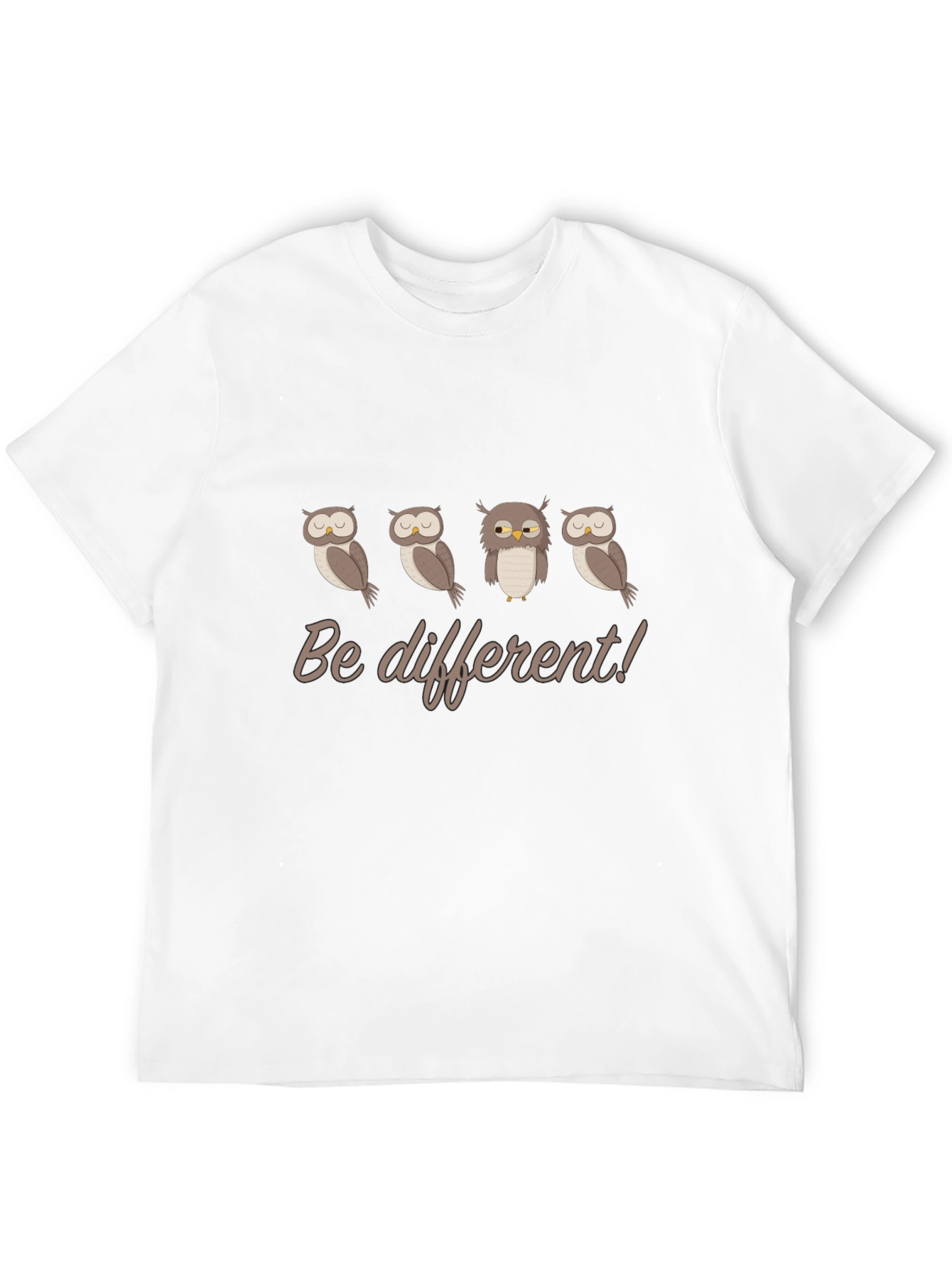 Be Different Owl T-Shirt - Unique Graphic Tee