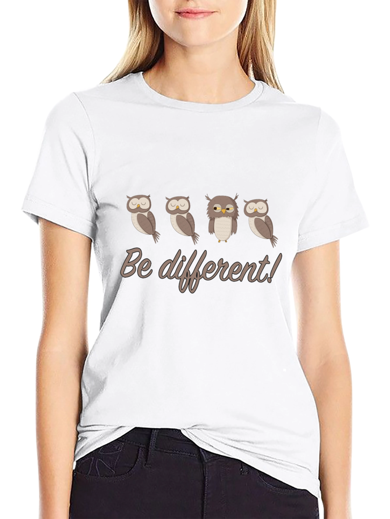 Be Different Owl T-Shirt - Unique Graphic Tee