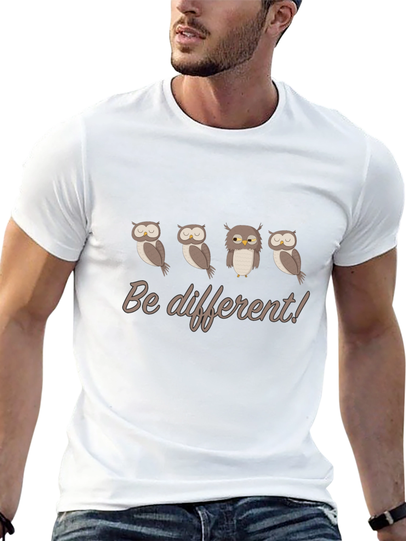 Be Different Owl T-Shirt - Unique Graphic Tee