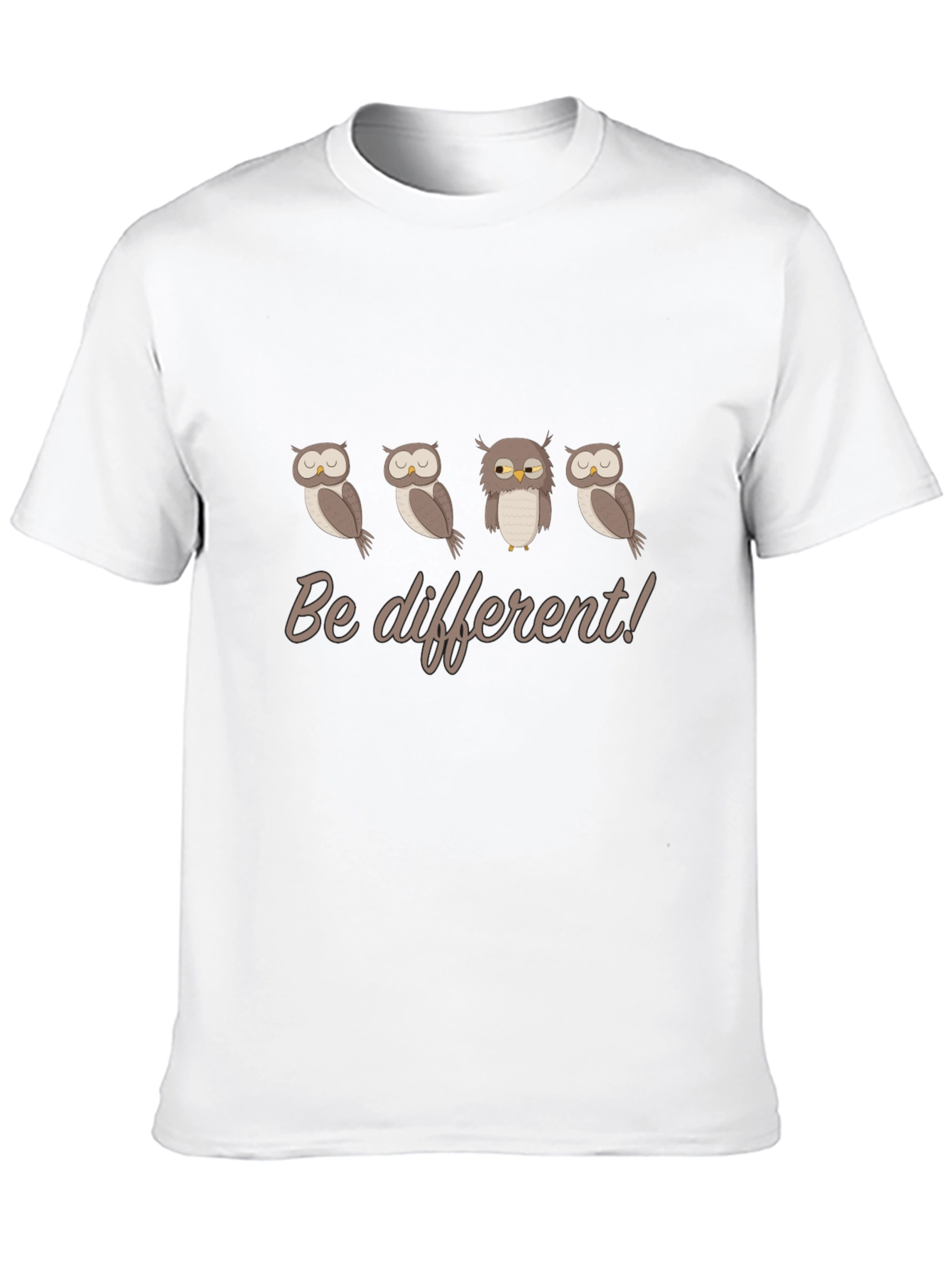 Be Different Owl T-Shirt - Unique Graphic Tee