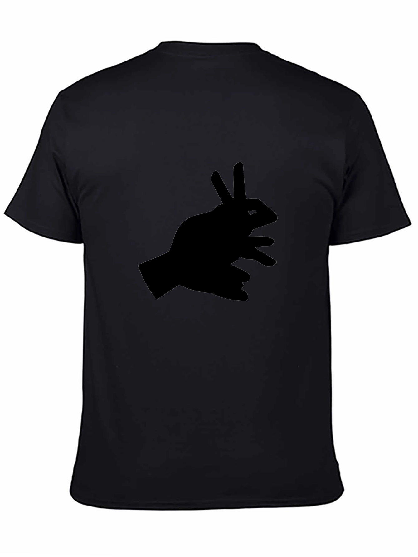 Rabbit Shadow Hand Black T-Shirt